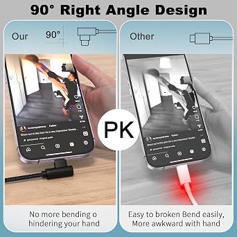 ANSEIP Short Lightning Cable 0.3M iPhone Charger Cable 2Pack