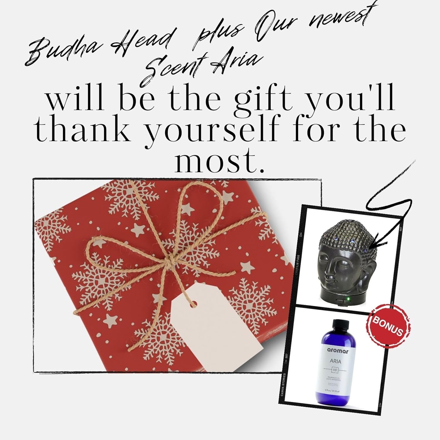 Aromar Buddha Ceramic Diffuser, Black