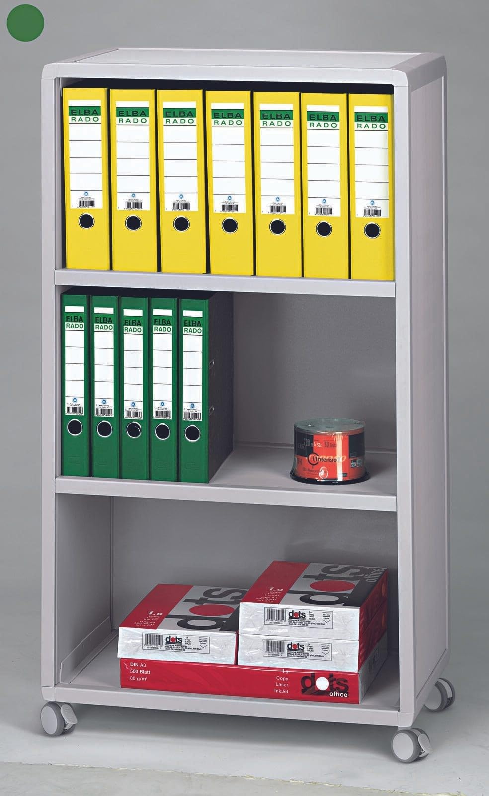 Étagère à roulettes Mobil 3 Oh lumière PAPERFLOW 381K2.02 pour rangement de bureau