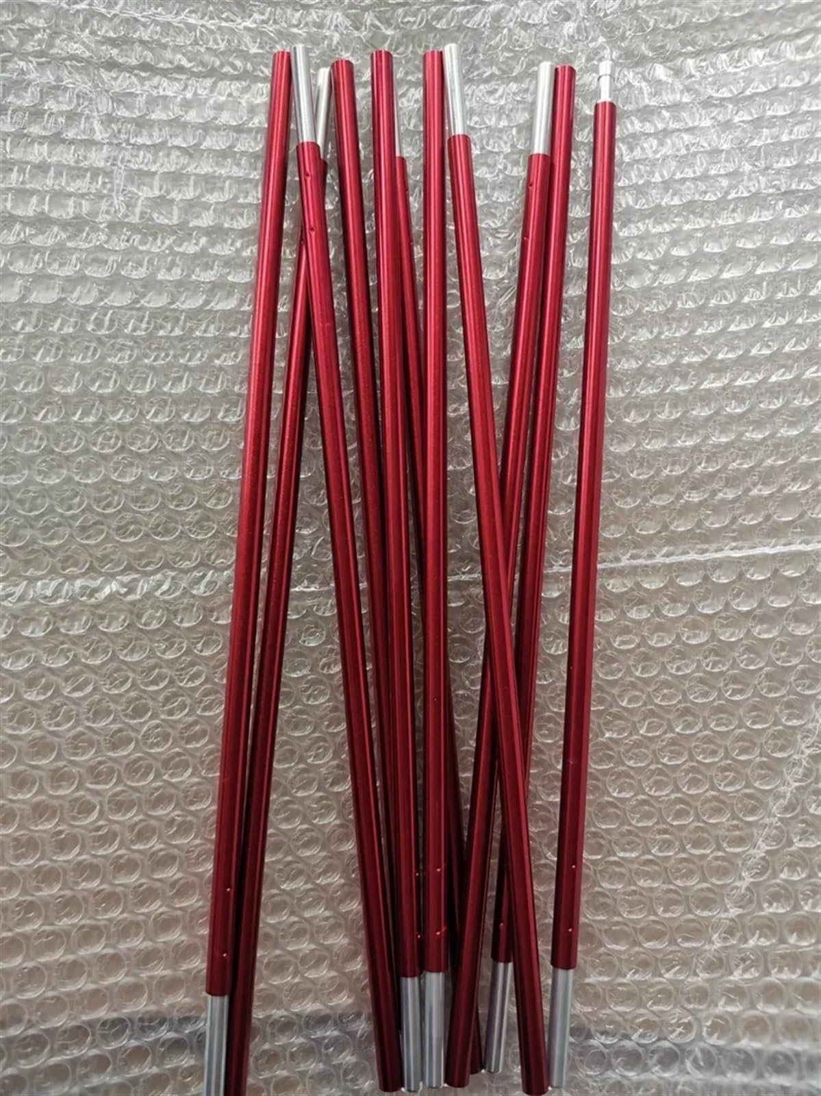 Zeltstangen 1 Stück 8,5 mm x 3,6 m Zeltstange aus Aluminiumlegierung, 4,05 m 4,42 m Zeltstange, rot, Outdoor-Campingausrüstung, Zeltstange, 2-6 Personen, Zubehör(14 Sections 4.57m)