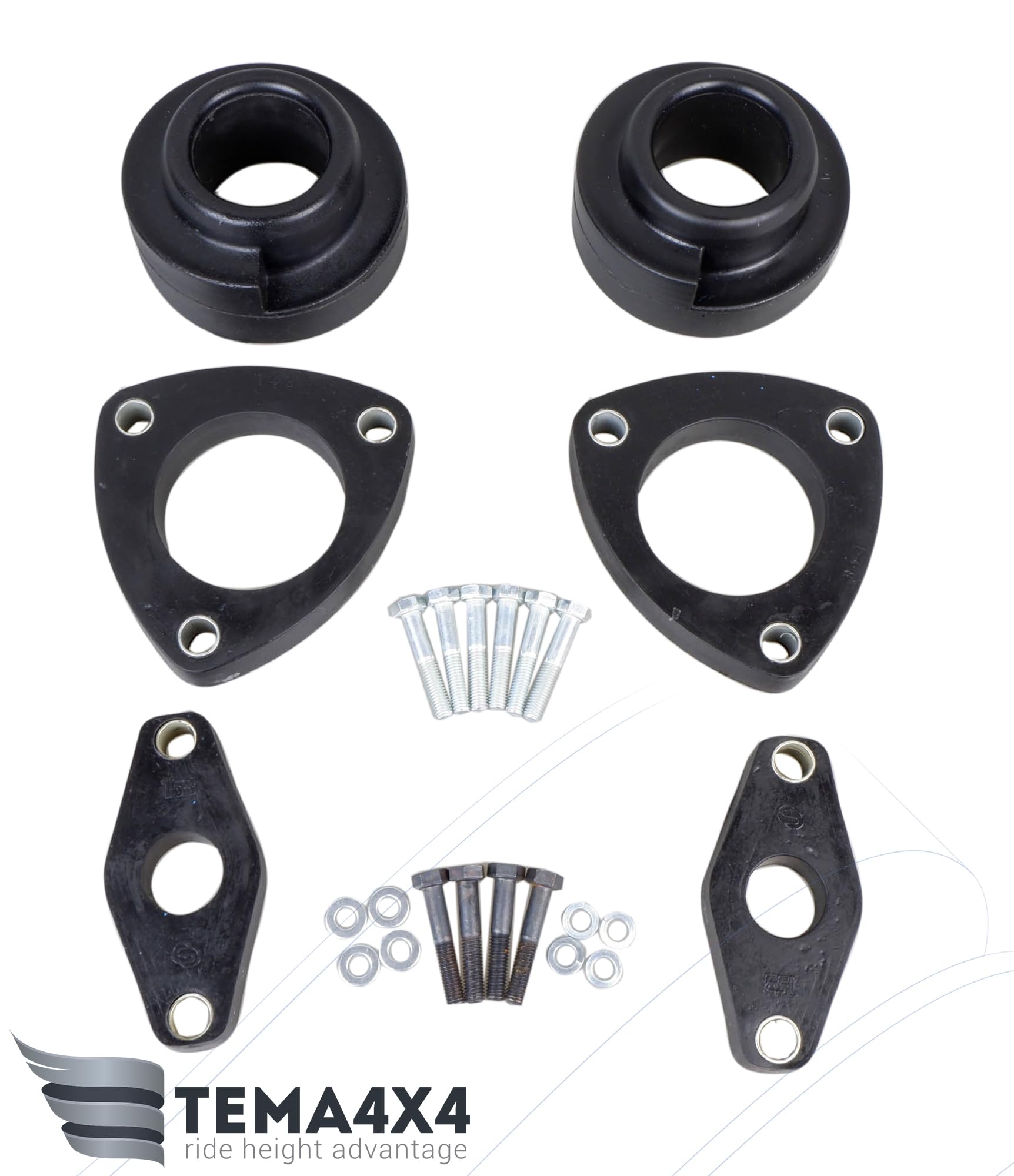 Amazon.com: Tema4x4 30mm Front Strut and Rear Coil Spacer Lift Kit