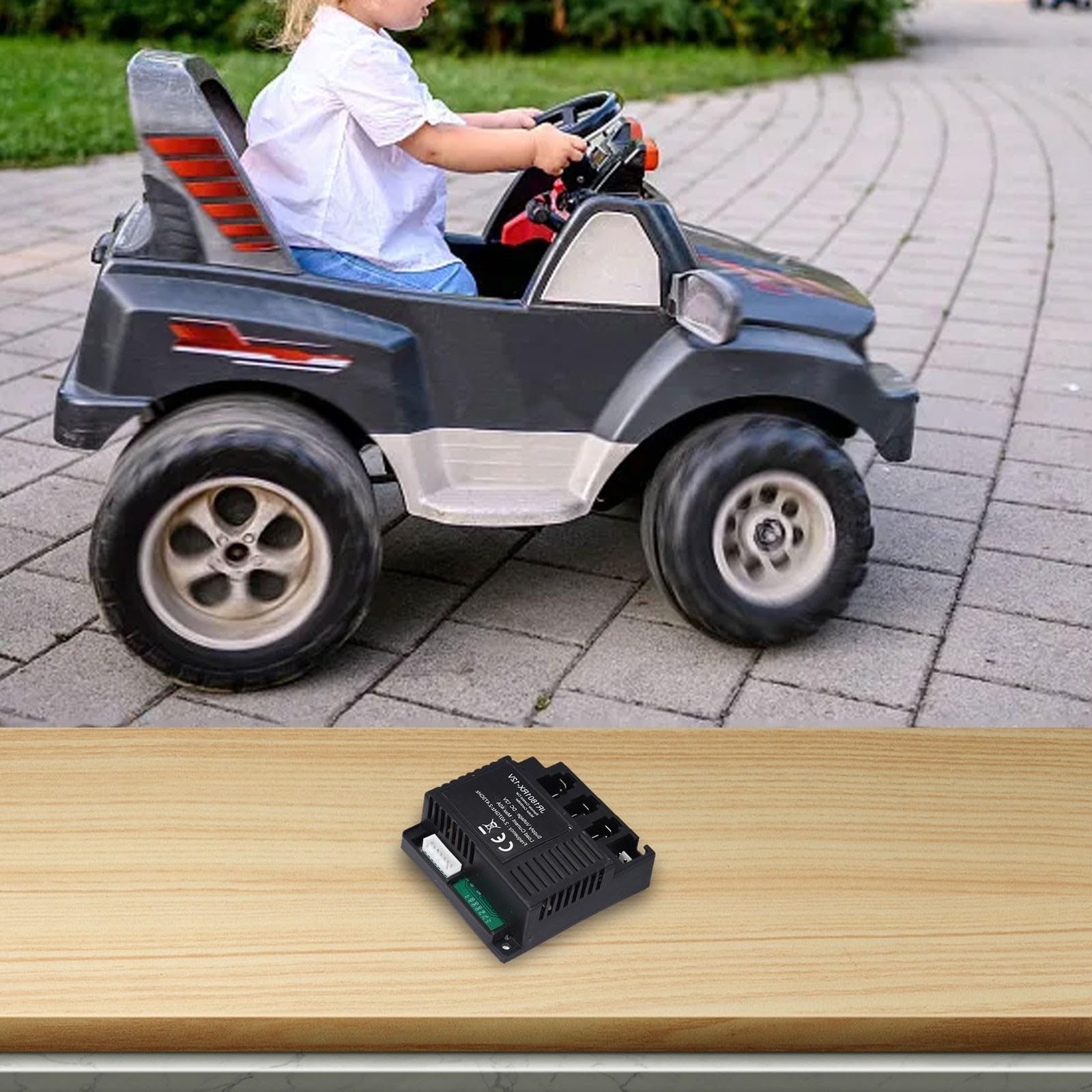 JR1801RX 12V Empfänger für Kinder Elektroauto mit 2.4G Funkfernbedienung, 7-Pin Steuerbox kompatibel mit Wellye RC Fahrzeugen, Ersatzteil für elektrische Spielzeugautos(JR1801RX 12V Receiver)