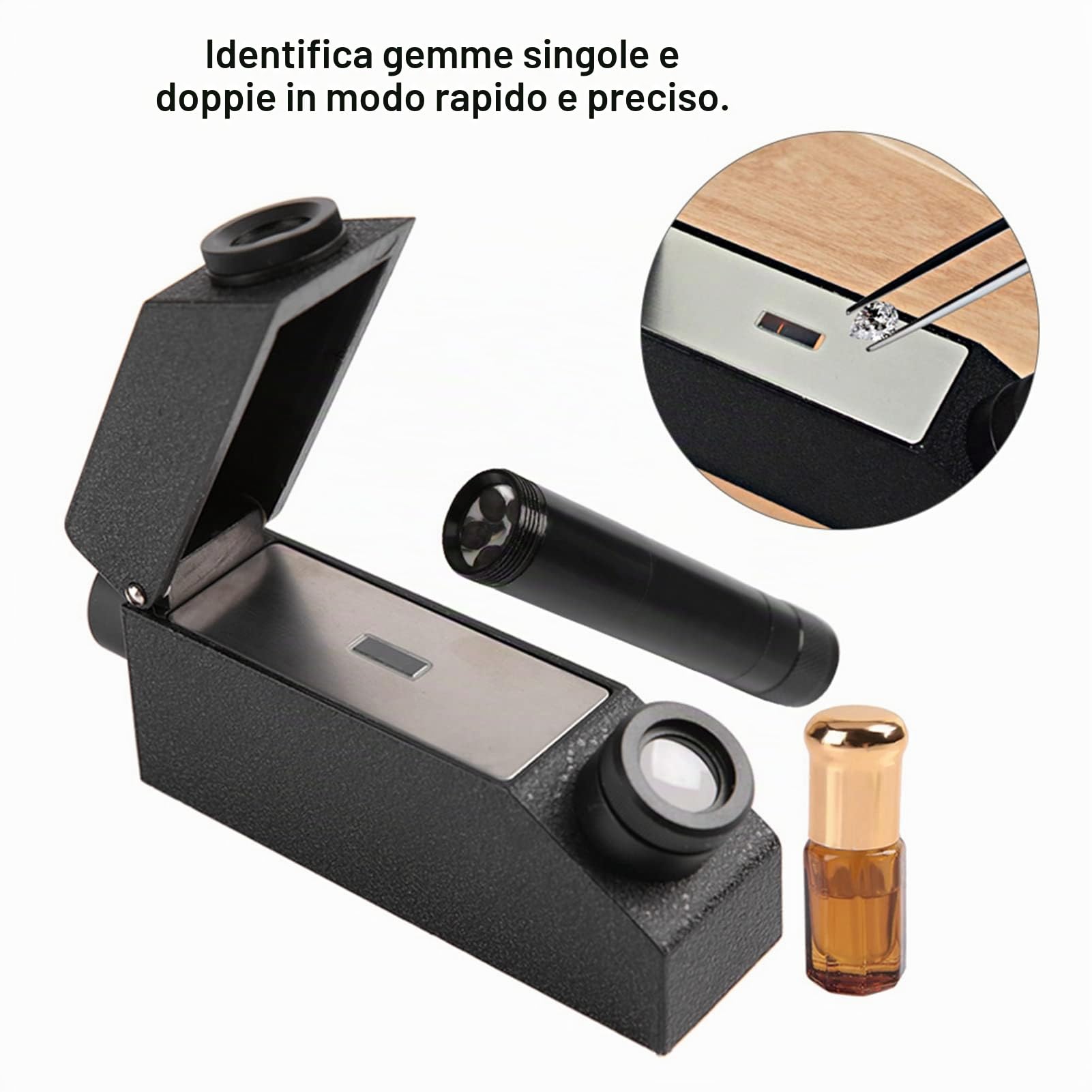 Rifrattometro portatile Sunicon Gem, RHG181 1.30-1.81 Rifrattometro professionale per l'identificazione delle pietre preziose per orologio da gioielliere