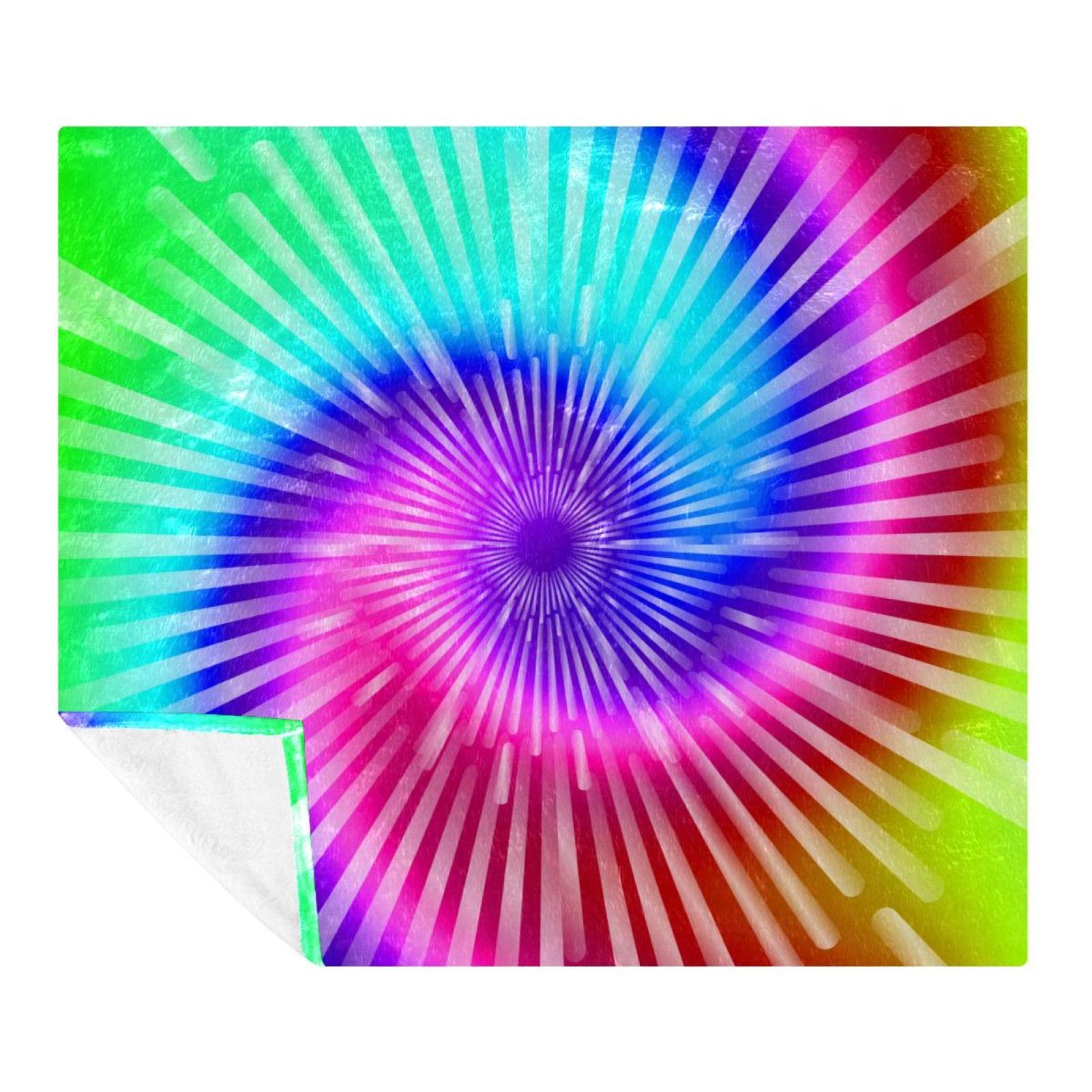 Manta de forro polar, súper suave y lujosa, colores teñido anudado