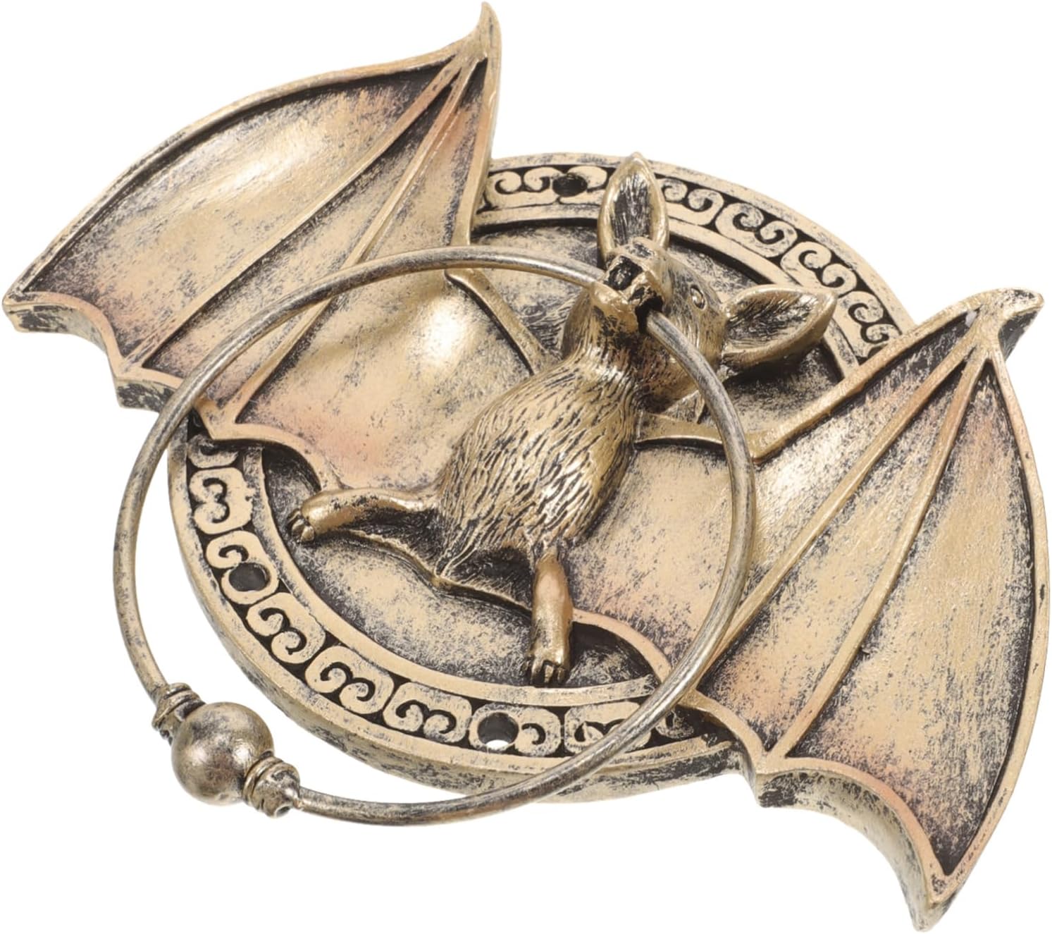 Bat Shape Door Decorative Antique Front Door Hardware Unique Design Easy Installation for Enhanced Doorbell Functionality