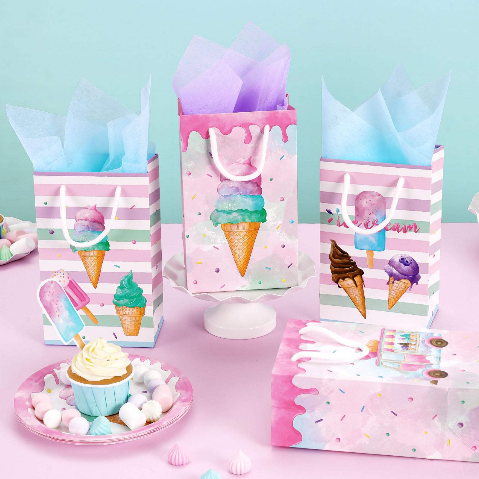 Lot De 16 Sacs à Dragées En Papier Kraft Avec Poignées Pour