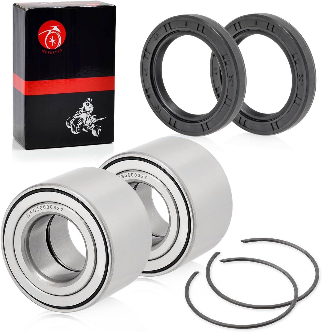Heavy Duty Front Wheel Bearing 30x60x37mm & CIRCLIP For Can-Am Maverick Commander Outlander Renegade Max 330 400 450 500 570 650 800 80 1000 Defender HD10 HD8 DS450 293350118 293350040 293350150