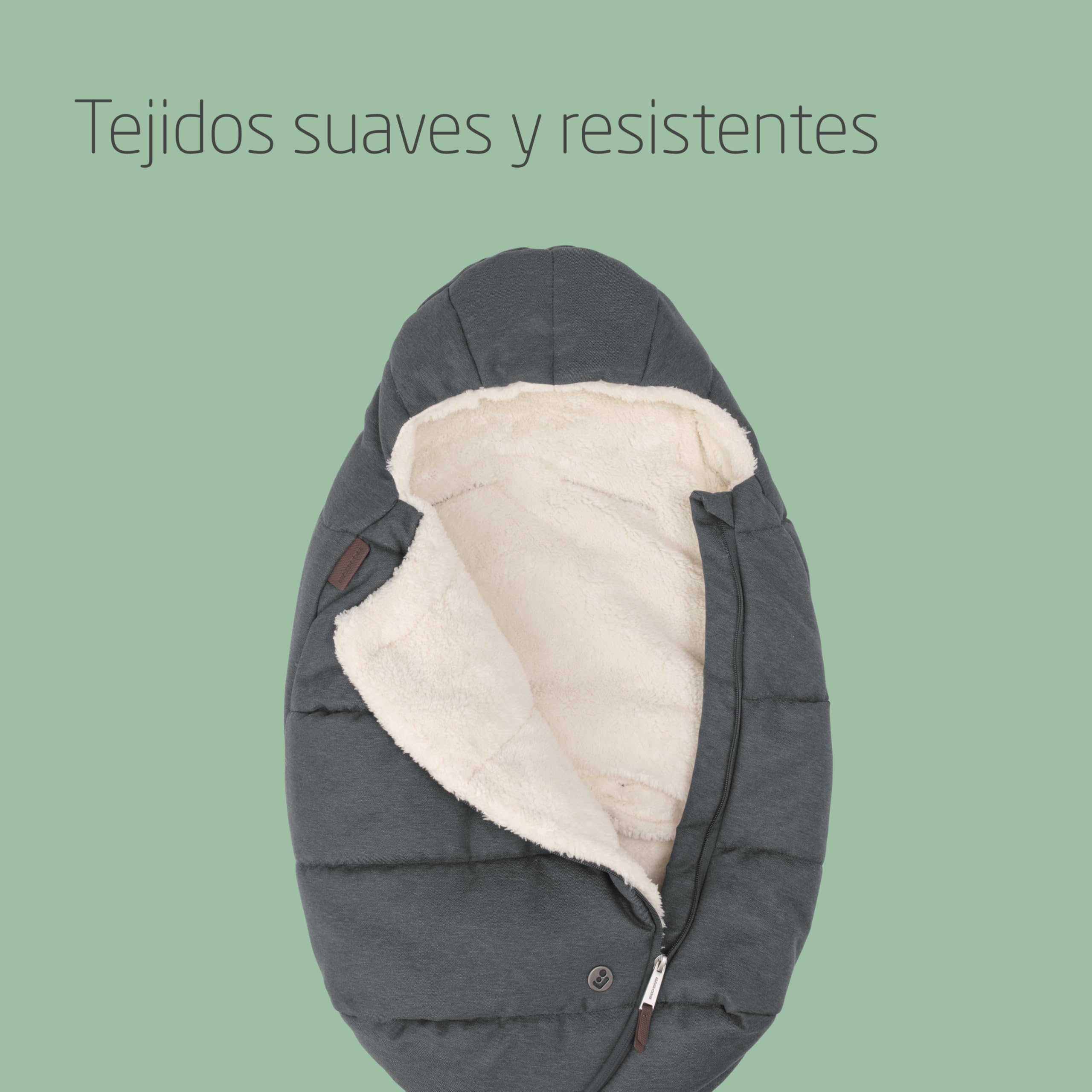 Maxi-Cosi Saco Silla Coche, Saco Cubrepiés Bebé, Comodidad, Fácil y Seguro, Tejidos Suaves y Resistentes, Lavable en Lavadora, Compatible con Sillas Coche Bebé Maxi-Cosi, Twillic Graphite