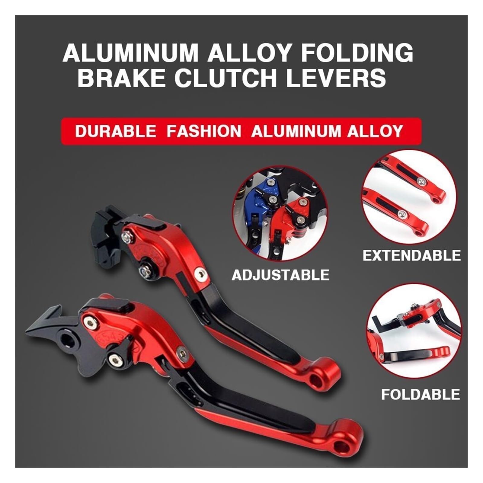 Leviers de Frein et d'embrayage Moto pour Suzuki GSF 650 S/N Bandit 2007-2015, Pliable et Beau Moto Frein Embrayage Poignée Kit,C