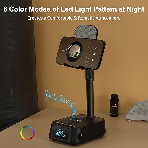 Miniatura 3 de Regalos para hombres y mujeres, soporte de teléfono con altavoz Bluetooth, regalos de cumpleaños, soporte de teléfono de altura ajustable con sonido