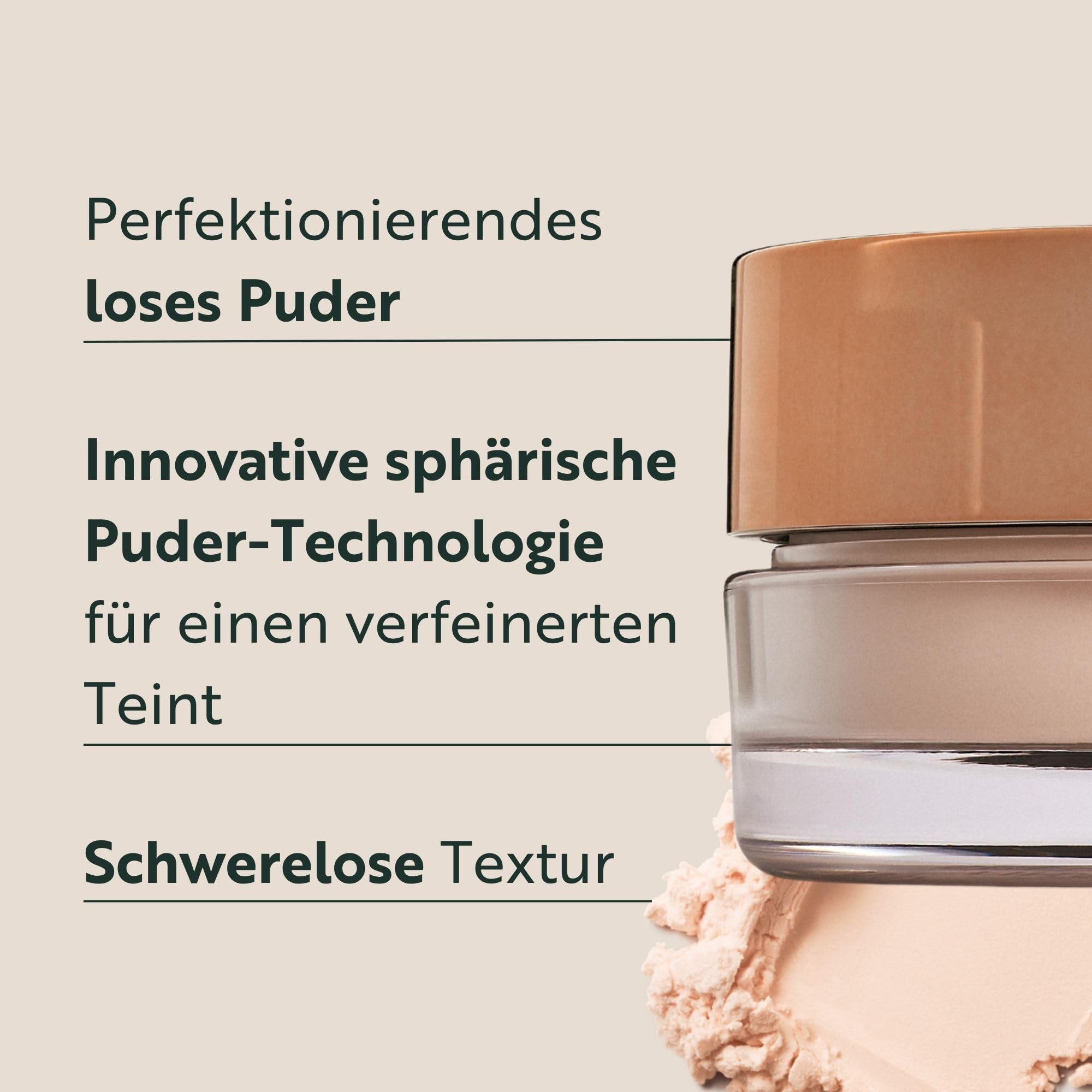 M. Asam Magic Finish Setting Powder Final Touch Bare Skin (15g) - Perfektionierendes Loses Puder Für Perfektes Make Up, Mit Hyaluron, Schwerelose Textur