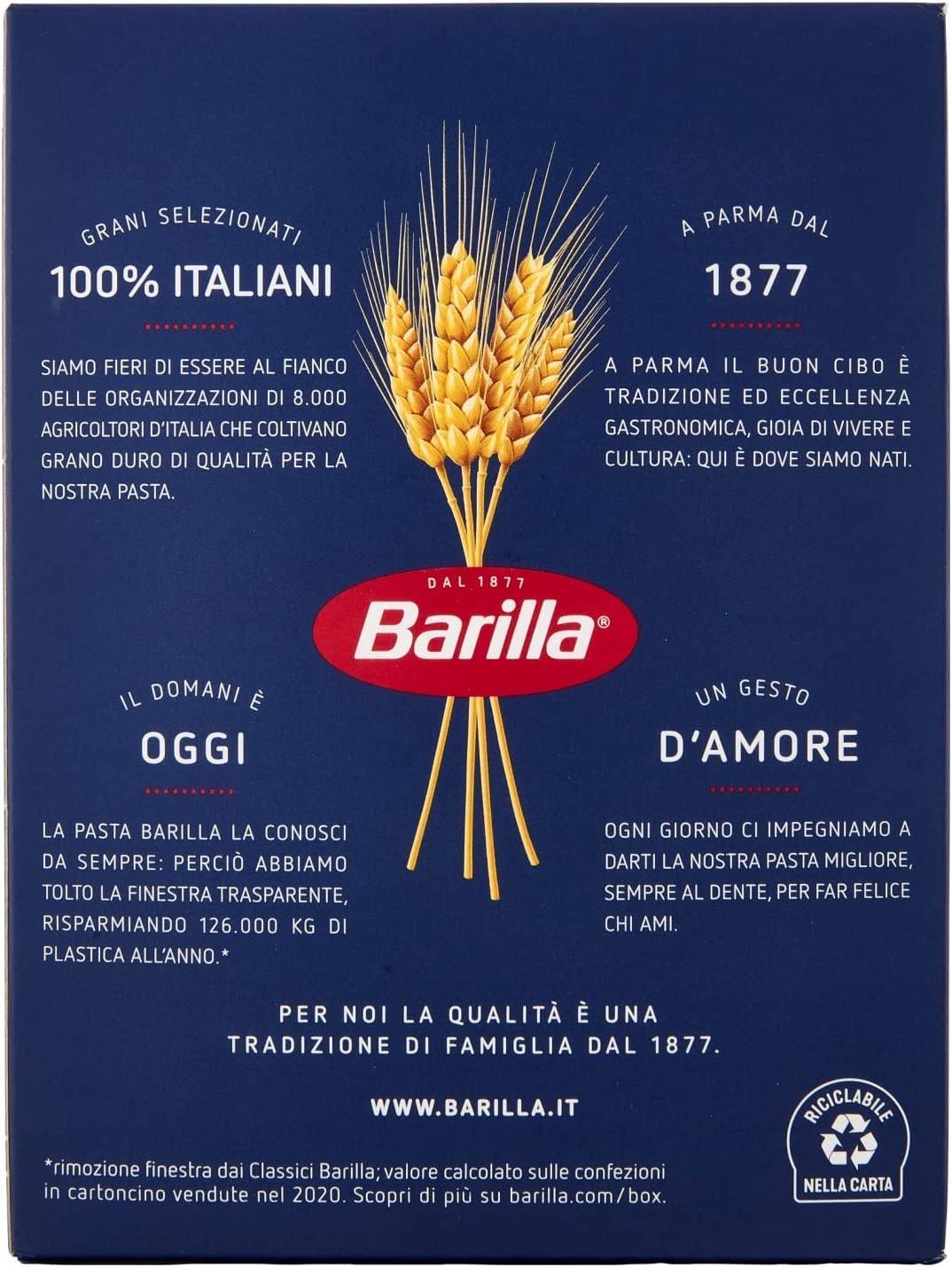Barilla Mezze Maniche Rigate N. 84 11 x 500 g = 5500 g