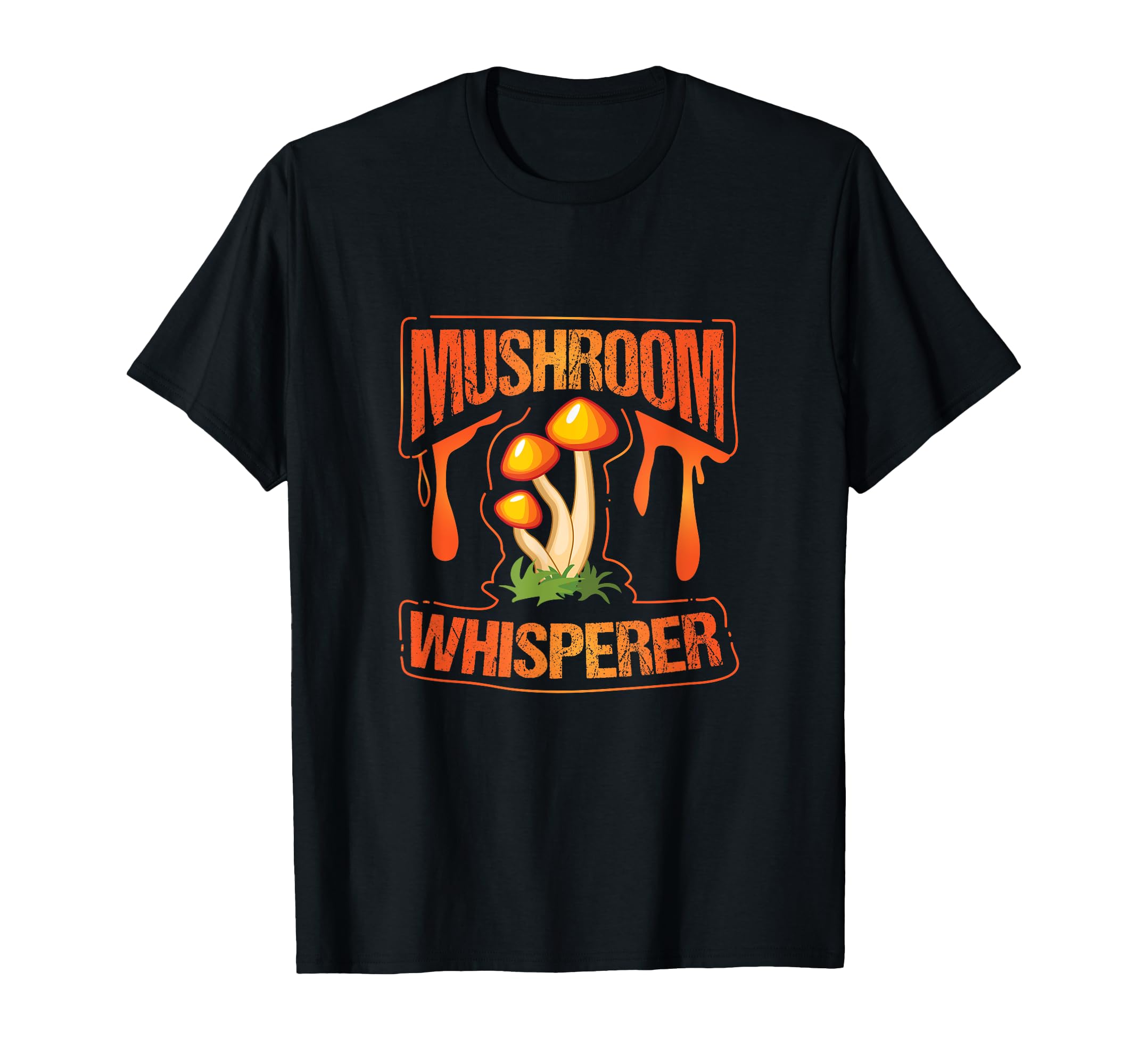Mushroom Whisperer Funny Wild Mushroom Fungi Gift Unisex-Adults Black T-Shirt