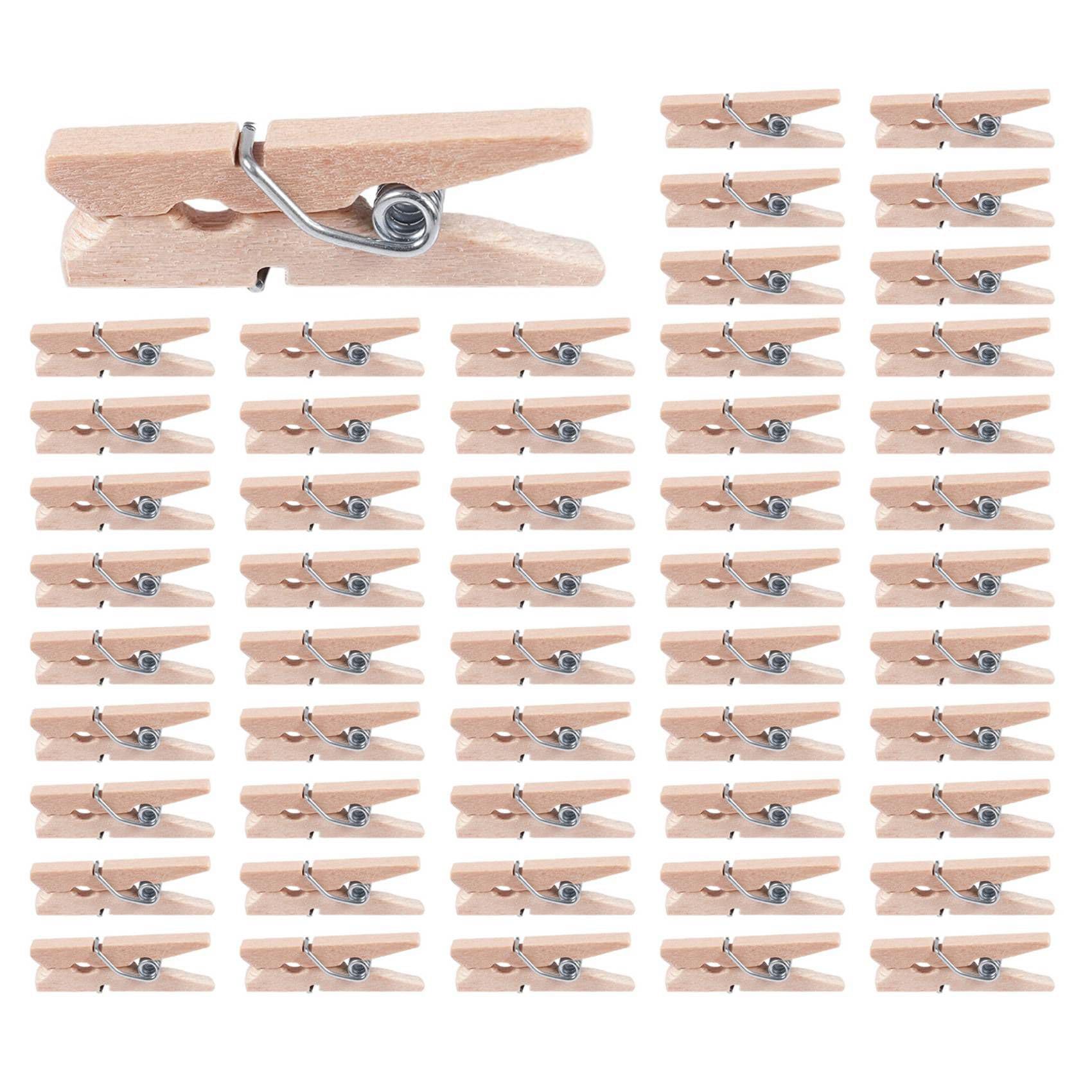 Vjsujehgy Mini Wooden Clothes Photo Paper Peg Clothespin Craft Clips 25mm 400pcs