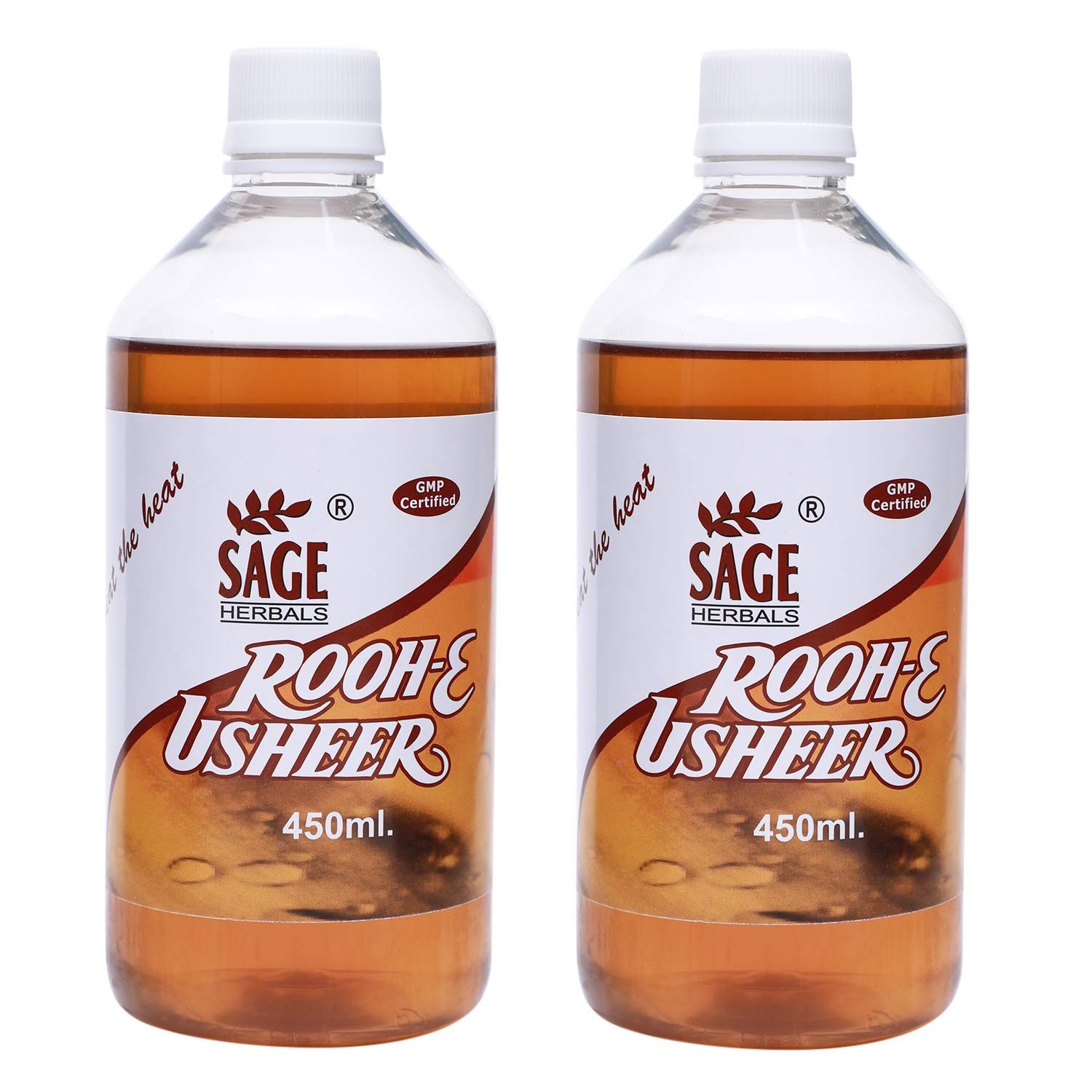Sage Herbals Rooh E Usheer Tonic, Khas Root Syrup for Glowing and Blemish free Skin, Refreshing Drink For Summer Pack of 2, 450 ml