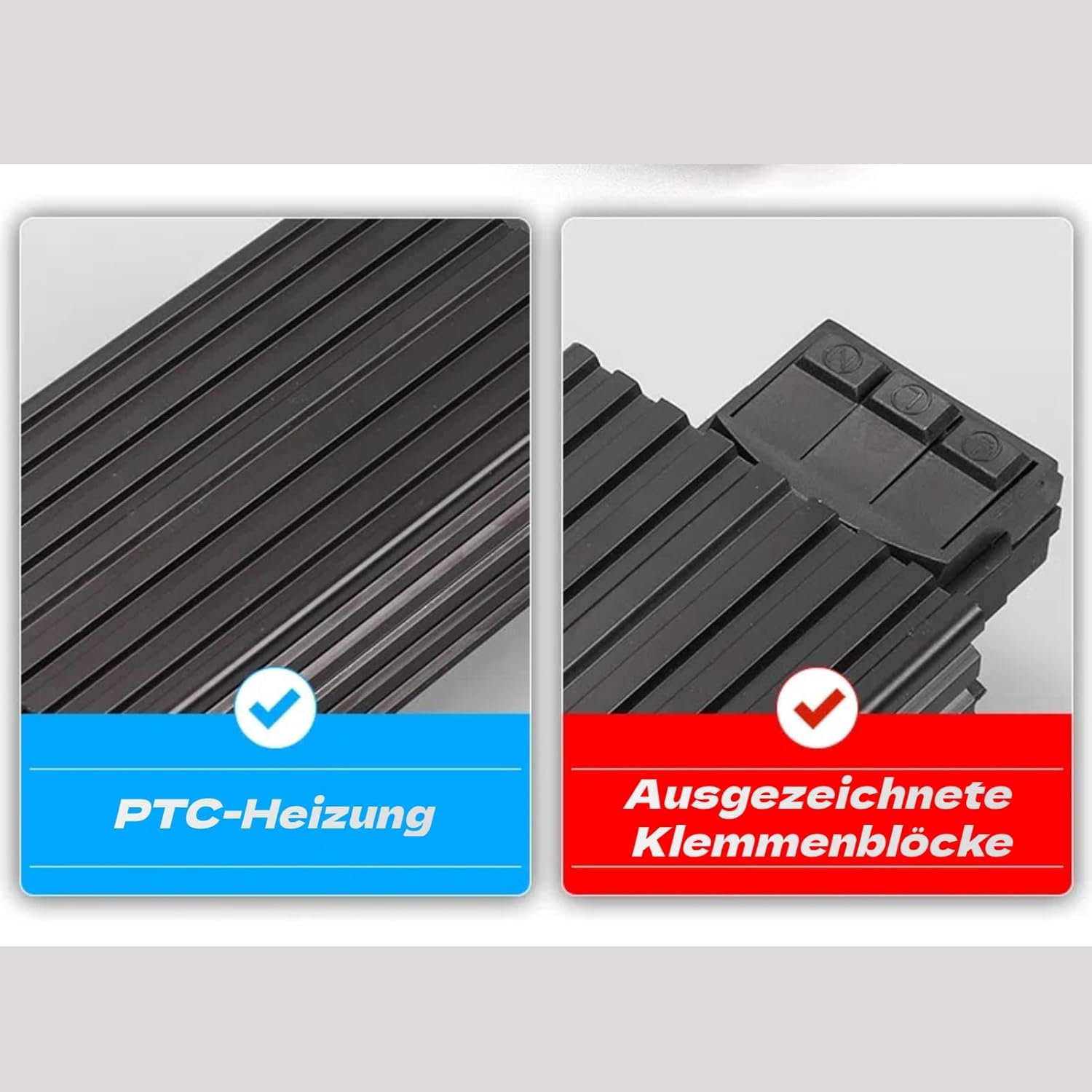 HG040-75W PTC Chauffage D'armoire, 120-240V Élément Chauffant Electrique, Chauffage à Air, Chauffage à Température Constante en Aluminium, -45 à 70℃ pour Equipements Industriels