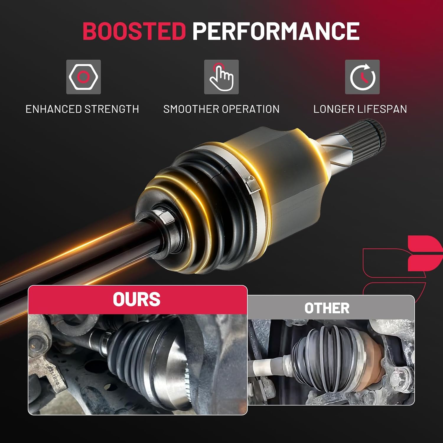 BDFHYK NCV53911 CV Axle Shaft Assembly Front Left Compatible with Nissan Altima; Compatible with Nissan Rogue; Compatible with Nissan Rogue Select; Compatible with Nissan Sentra