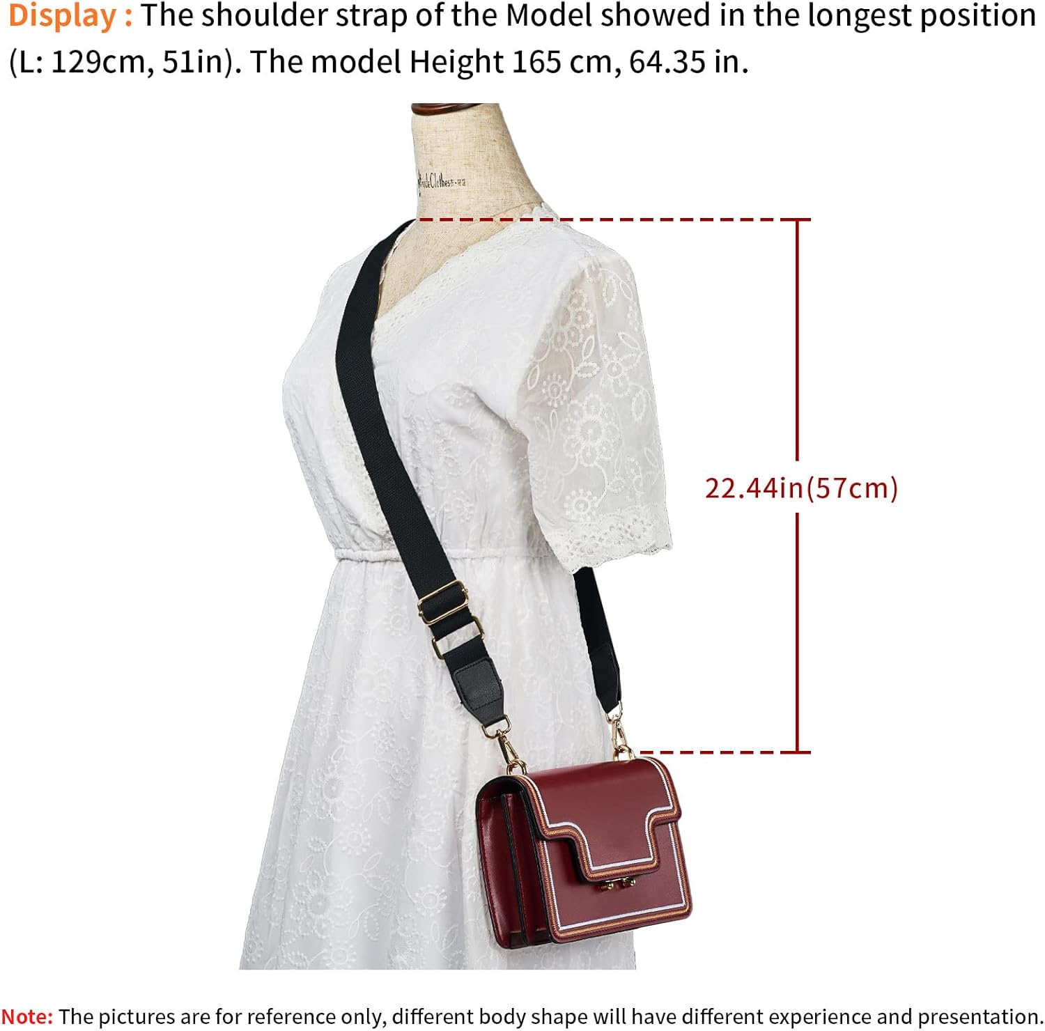 Wide Shoulder Purse Strap Replacement Adjustable Belt Canvas Bag Crossbody Handbag - Image 4