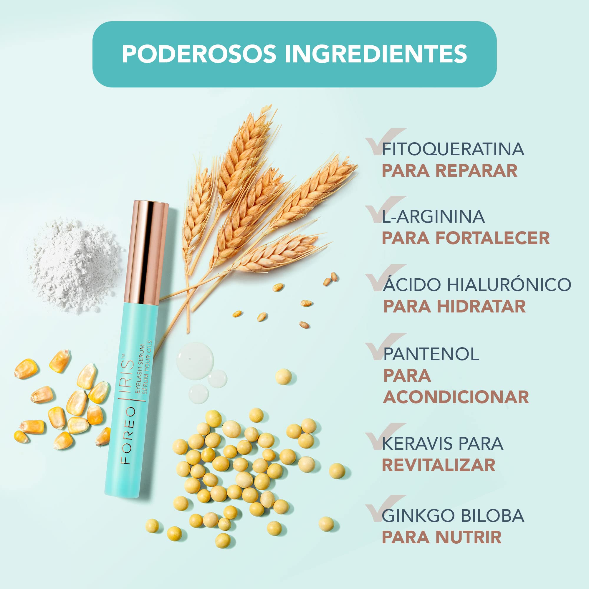 FOREO IRIS Serum Pestañas y Ceja - Volumen, Protección y Fuerza - Serum Pestañas Crecimiento - Sérum de Pestañas y Cejas Concentrado - Fitoqueratina, Arginina y Acido Hialuronico - Sin fragancia