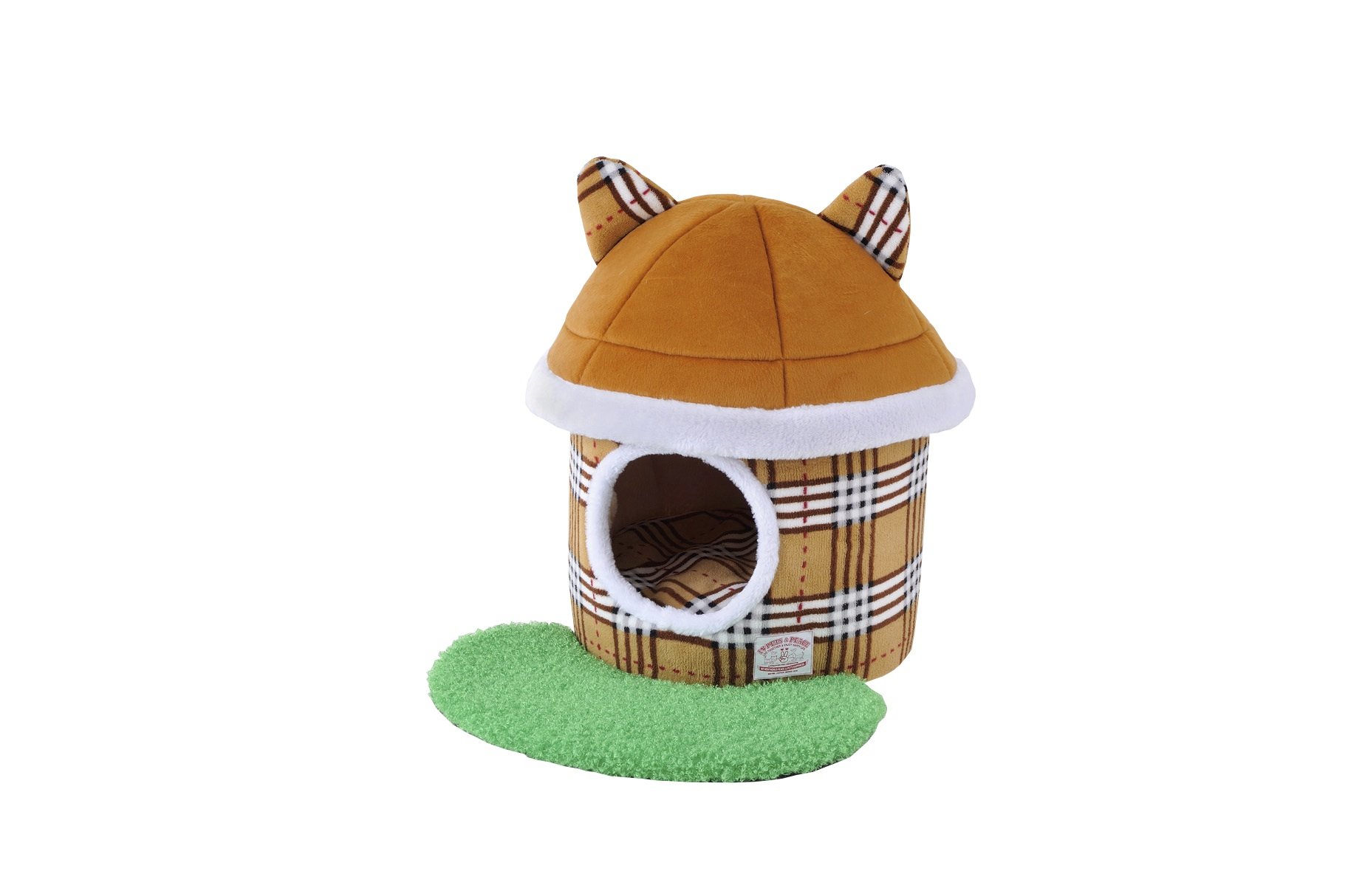 ボンビアルコン (Bonbi) 2015お庭つき ねこハウス チェックブラウン w17b8b5 Amazon | ボンビアルコン (Bonbi) 2015お庭つき ねこハウス