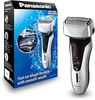 ES-RF31 Premium Wet and Dry 4-Blade Electric Shaver for Men with Flexible Pivoting Head, Silver, UK 2 Pin Plug