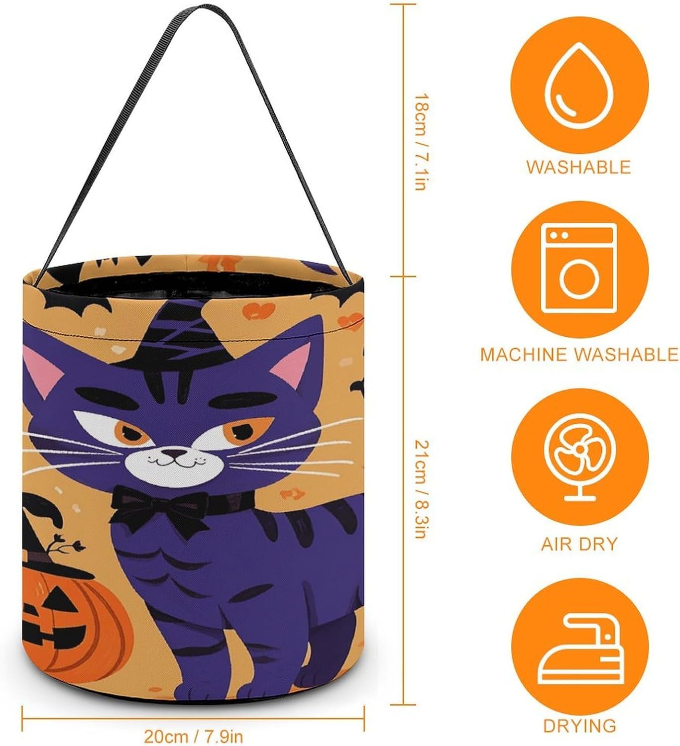 WIMMY Halloween Cat Halloween Trick Or Treat Bag for Adult image 2