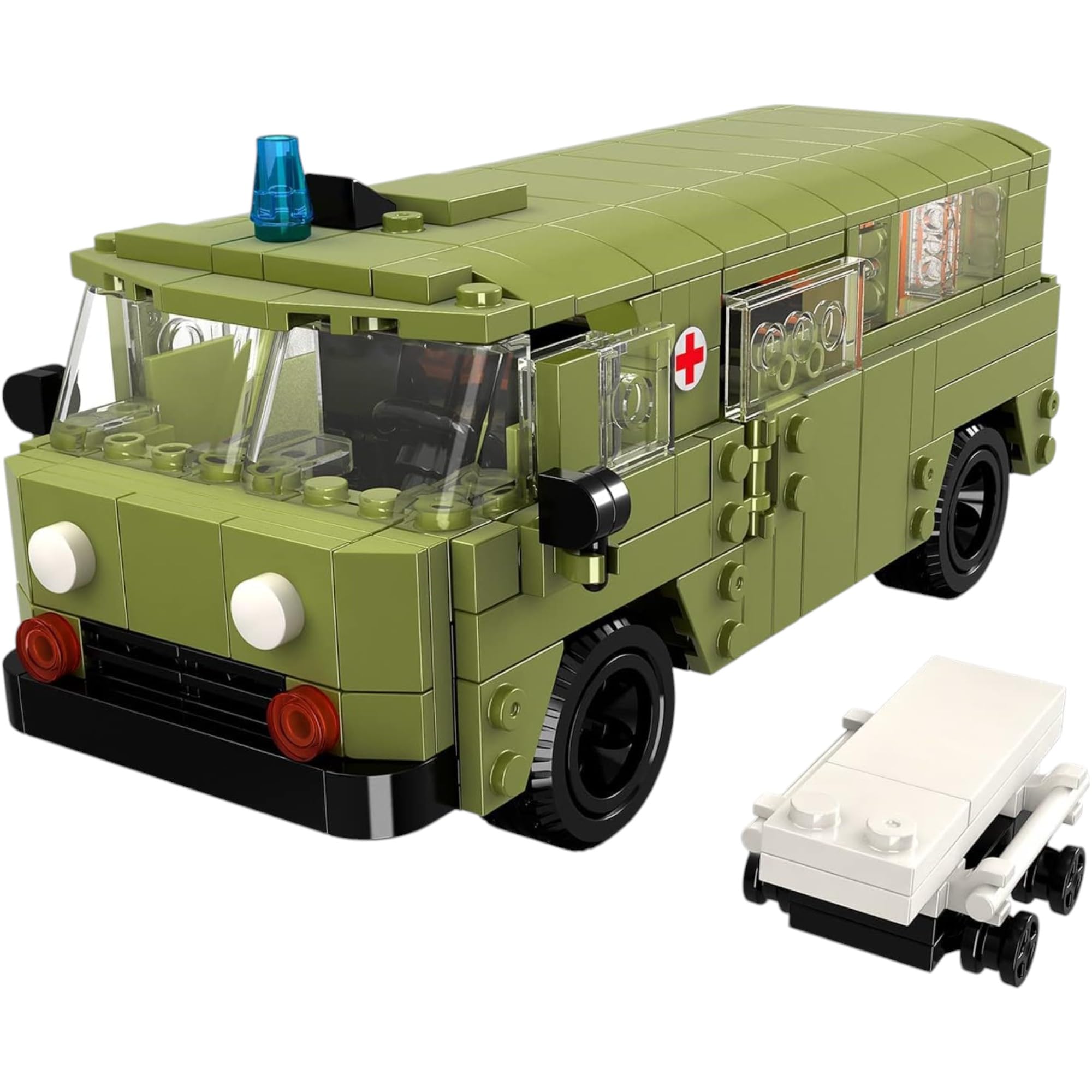 UAZ 452 Buchanka Russischer Militär Bus Modell 1:25 - Klemmbausteine Set Mit 429 Teilen