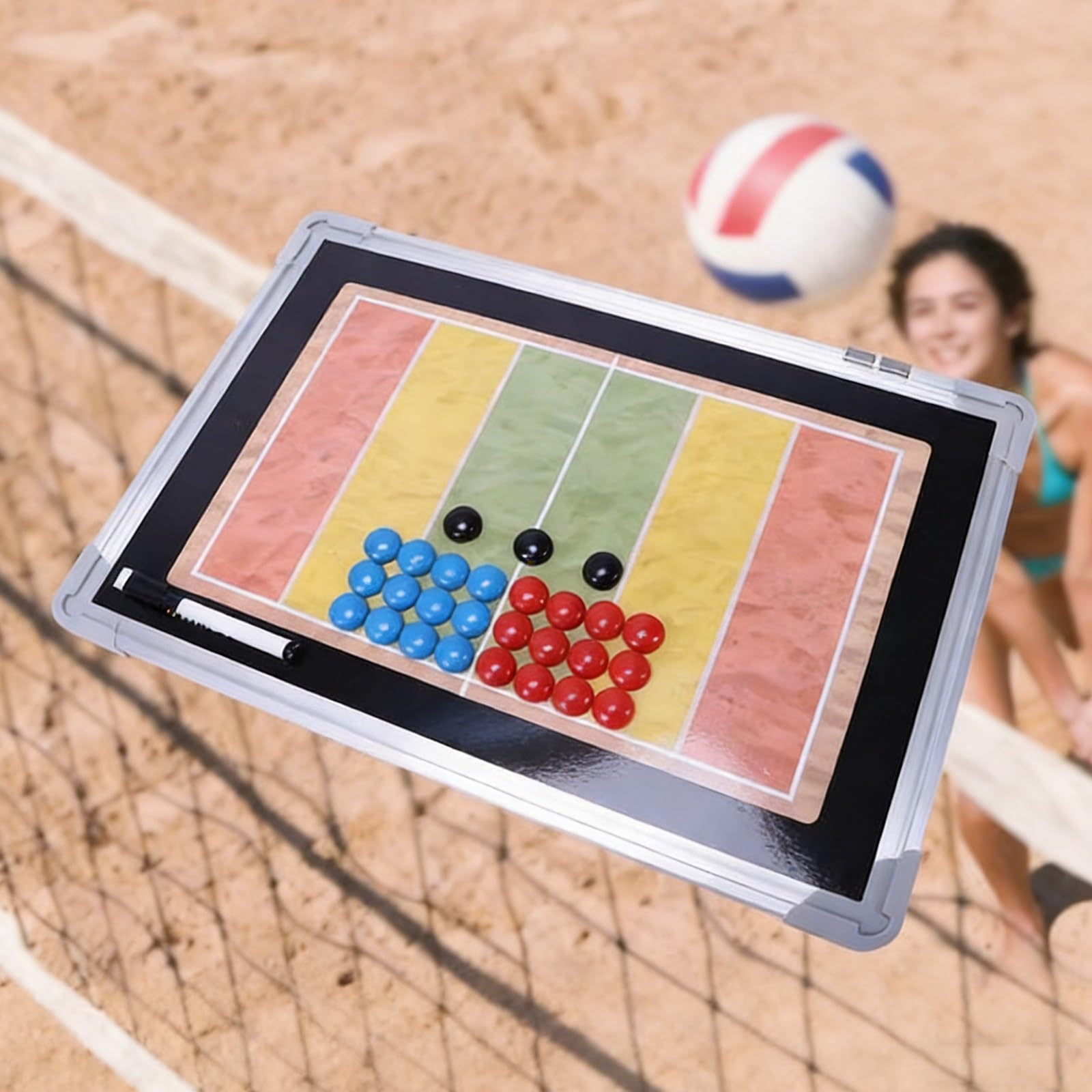 Lavagnetta Tattica per Allenatori di Pallavolo, Lavagna Tattica Magnetica | Utilizzabile Su Entrambi I Lati, Robusta e Resistente, per Allenamento e Insegnamento
