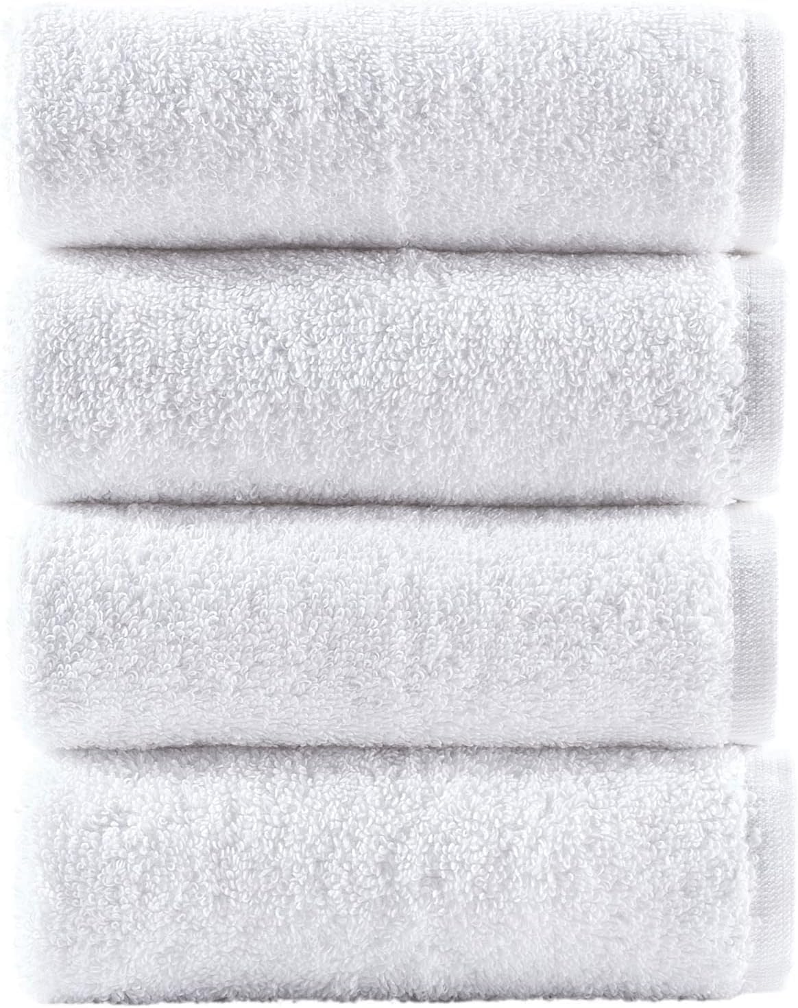 White Bath Towels (4Pcs, 70X140cm) With 600 GSMSoft Cotton Quick Drying Highly Absorbent Durable Washcloths For Hotels, Bath Towels for Bathroom