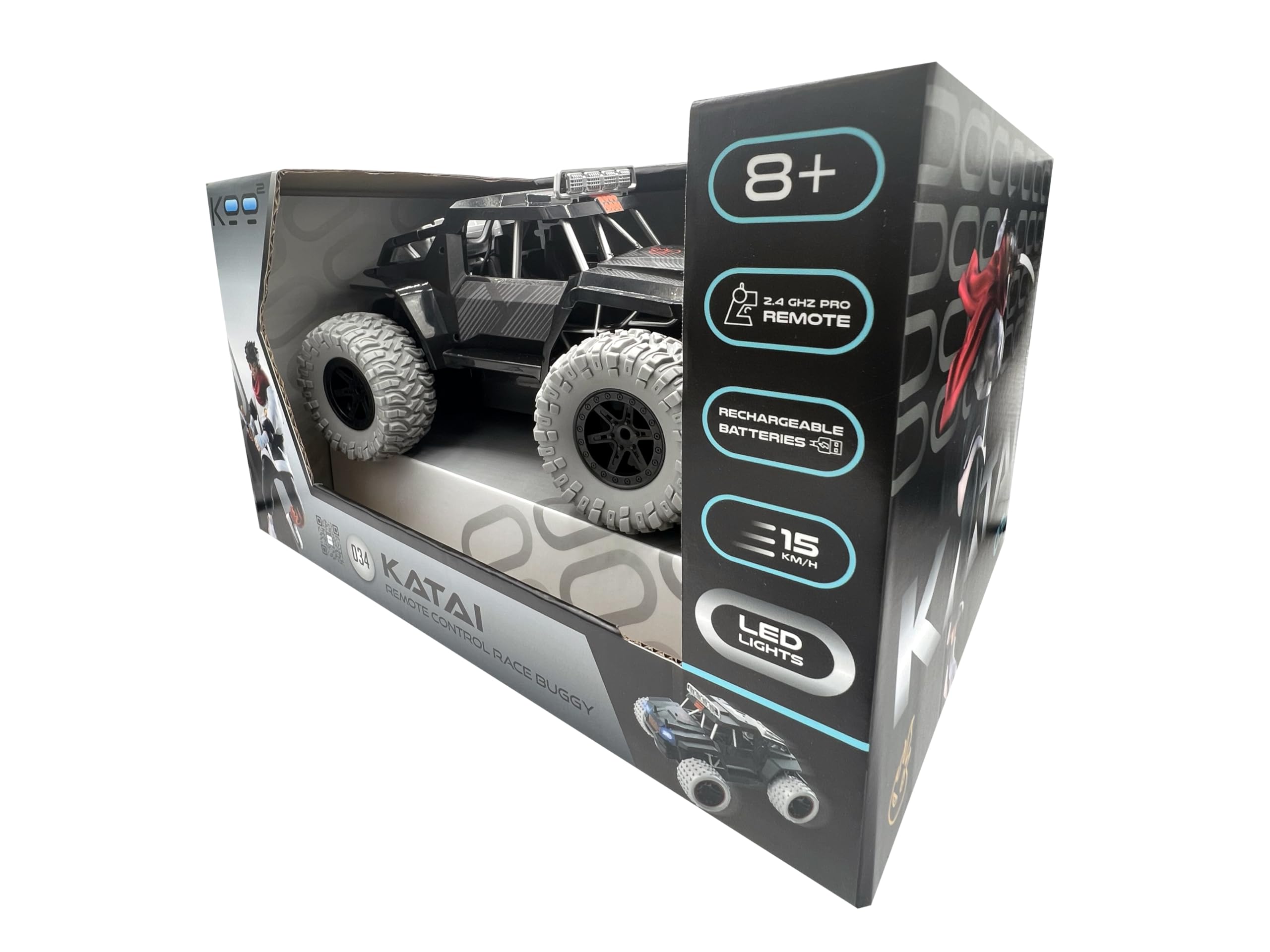 KOO - Be Blip - Katai - Voiture télécommandée - Tout terrain extrêment puissant - Télécommande universelle KOO à 3 piles (non fournies) - 18 km/h - A partir de 5 ans - KAB-KOO-0034