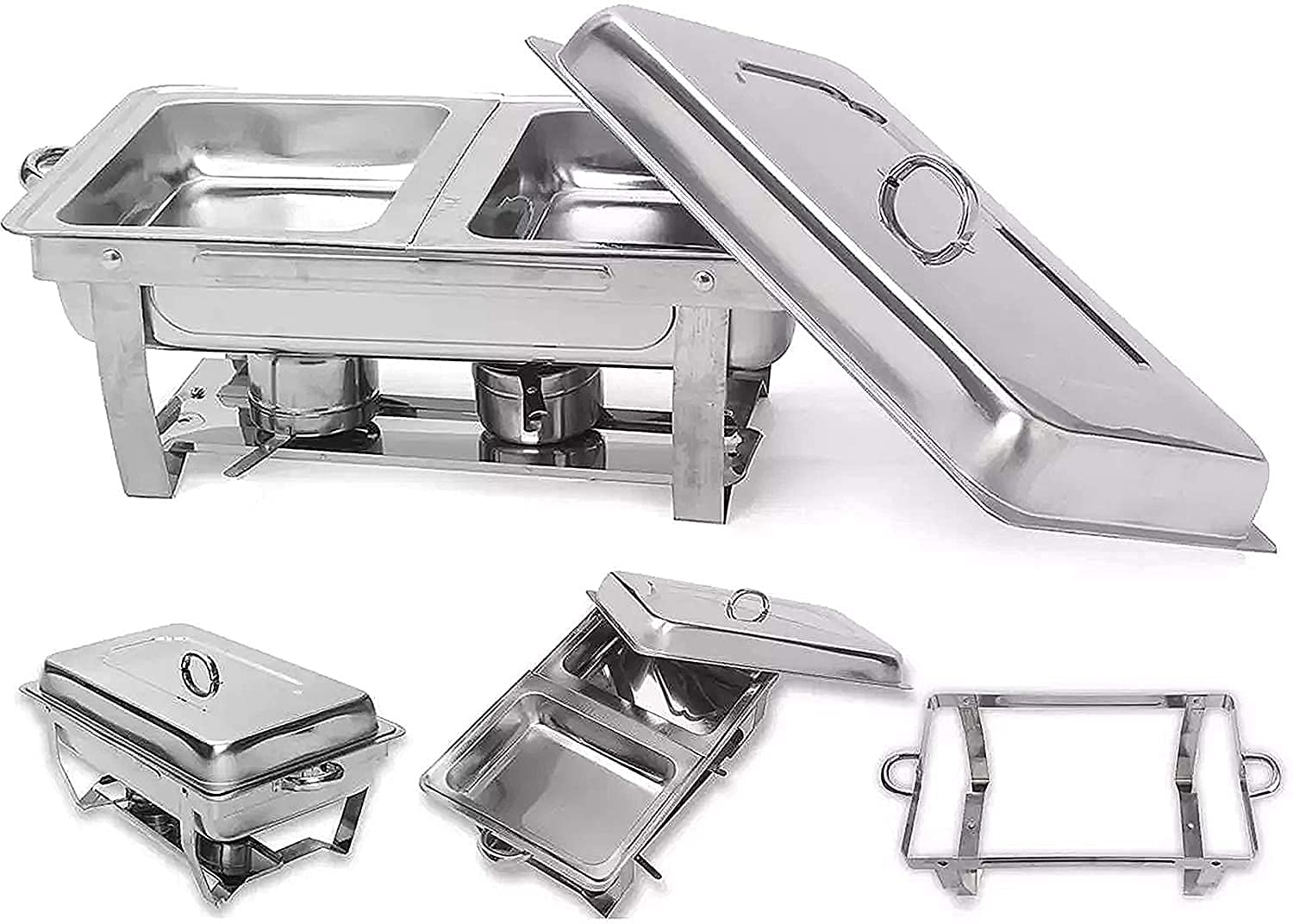 WENMILY Chafing Dish voor buffetset, 5 liter, 2 stuks buffetservers