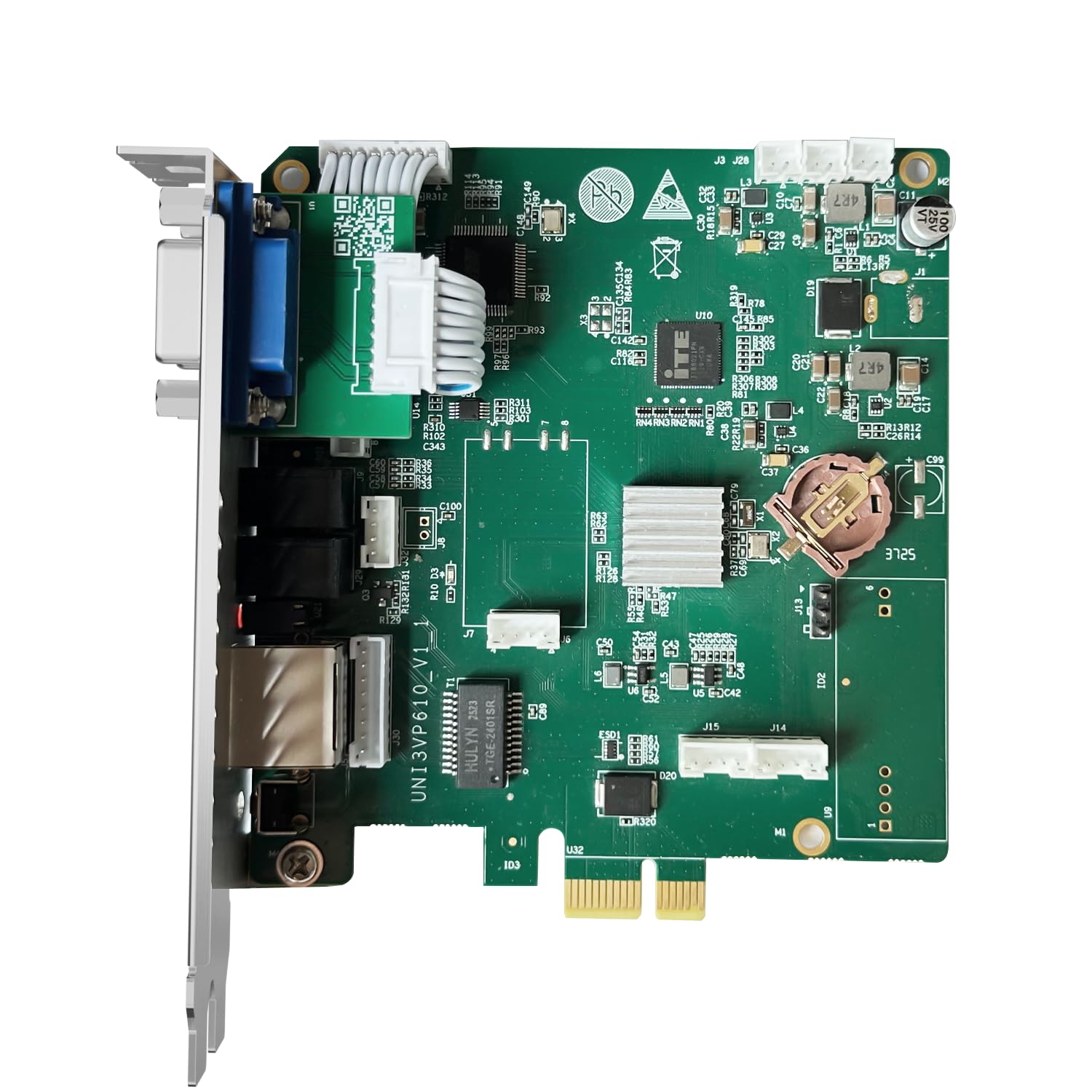 PCIe VGA Video Encoder, 1080P60 Hardware H.265/H.264 Encoder with VGA Loopout & Bypass, SRT RTMP RTSP HLS WebRTC UDP, Web UI, Low Latency for Live Streaming & IP Video Distribution