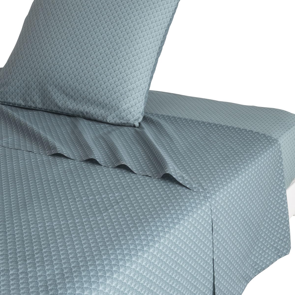 Printed Flat Sheet, Camille, 240 x 300 cm, Origin, Green