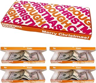 4 Pack Christmas Money Holder Gift Box – Holiday Cash and Gift Card Holder, Funny Christmas Dough Box for Stocking Stuffers, Secret Santa, White Elephant Gifts