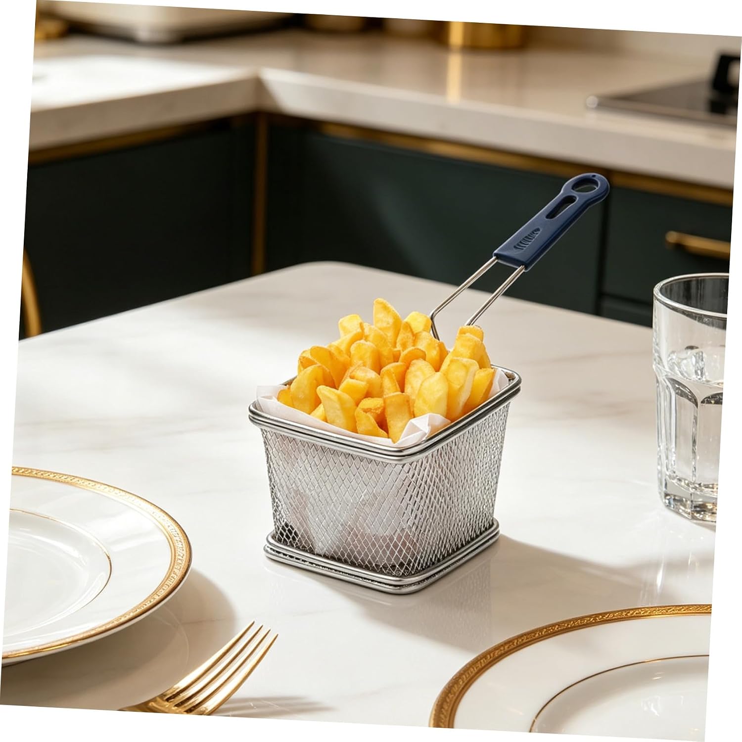 Detachable Fryer Basket Grip, Extended Non Slip Handle for Deep Baskets