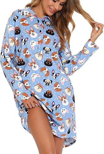 flannel nightgowns amazon