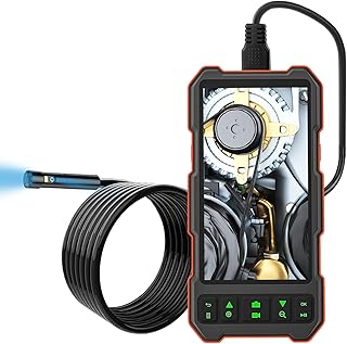 Three-lens Industrial Endoscope With 5m Cable, 4.5 Inch IPS Screen Endoscope Camera with LED, 1080P Industrial Endoscope, ...