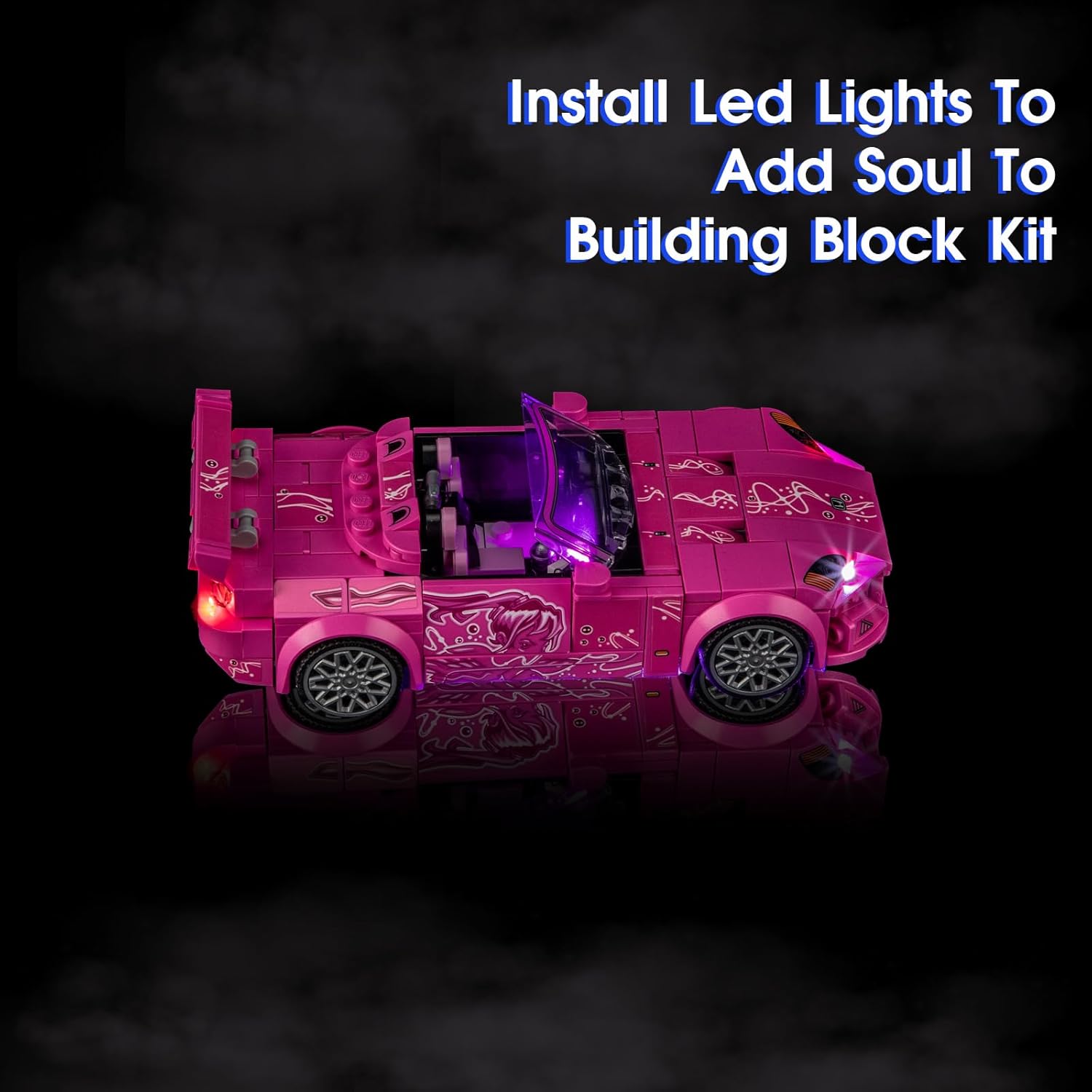 Vaodest Led Light for Lego 77241 2 Fast 2 Furious Honda S2000,Design and Configuration Compatible with Model 77241(Led Light Only, Not Building Block Kit)