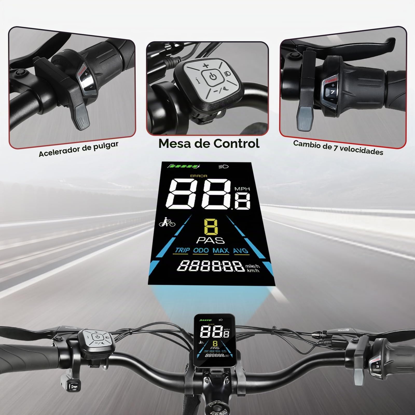 SAMEBIKE Bicicleta Eléctrica de Montaña 26/27.5 Pulgadas 36V15AH Batería Extraíble Pedal Asistido Bicicleta Eléctrica de Montaña Urbana Ebike Adultos