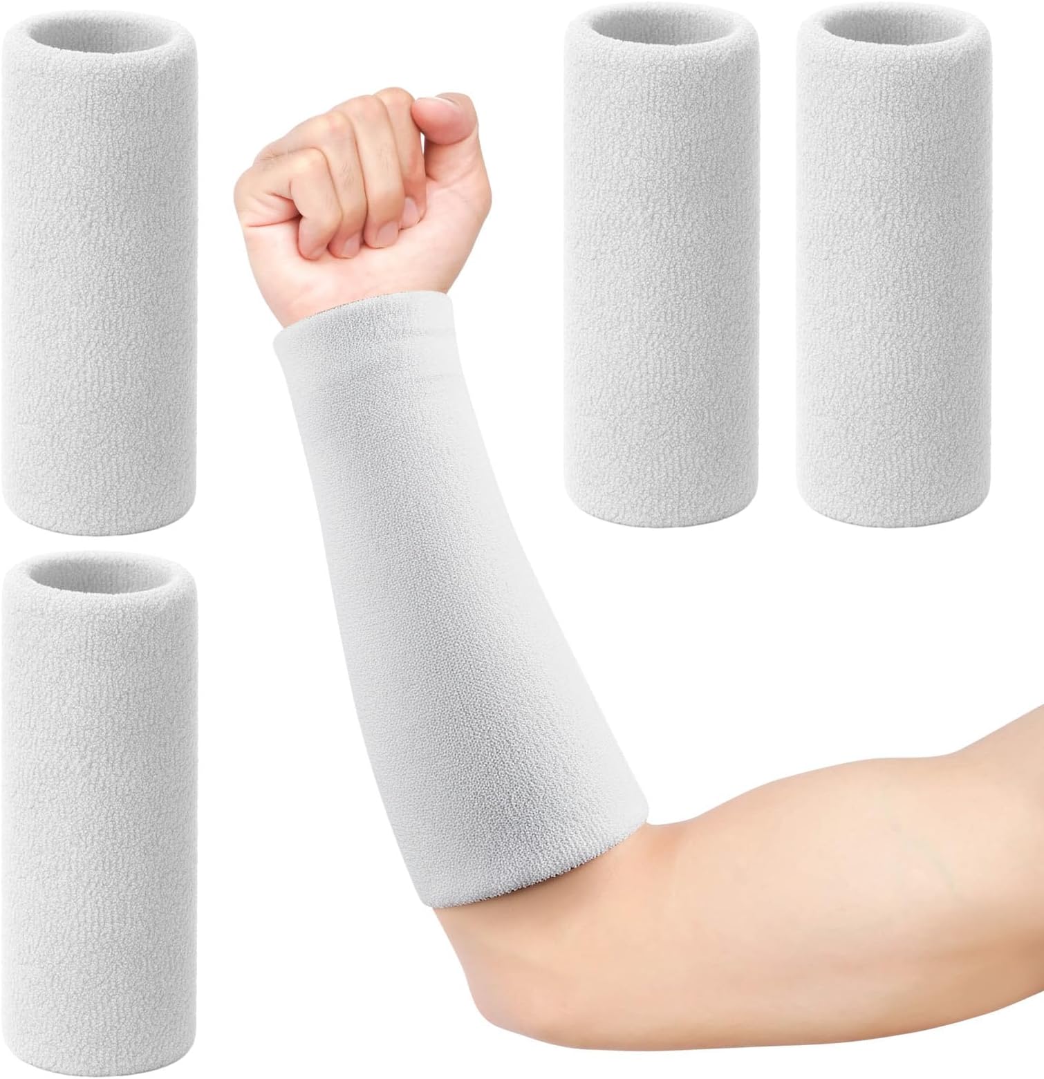 9.84 Inch Extra Long Wristbands Sweatbands Arm Sweat Bands Football Bulk Wrist Sweatbands for Men Women Weight Loss Gymnastics Events Workout Running Outdoor Activity