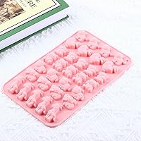 Vista 3 de Molde de goma animal de silicona para dulces, pollo, tigre, koala, panda, vaca, elefante, jirafa, gomosa