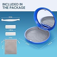 Vista 6 de Kit de estuche de retención premium con espejo, funda Invisalign con 2 piezas de masticables, herramienta de extracción de alineador y bolsa