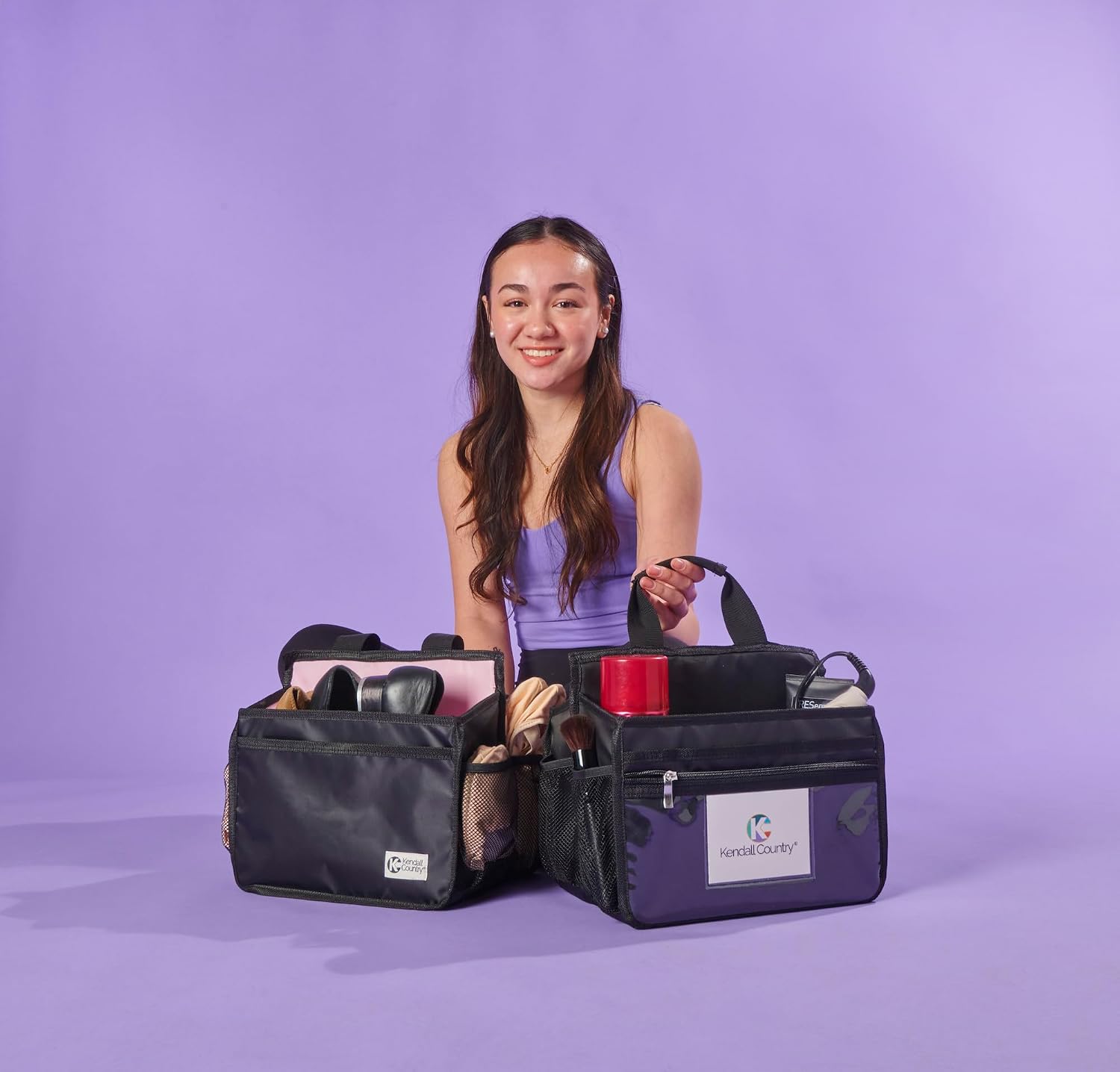 Tidy Tote Multi-Pocket Organizer for Dance, Cheer, Skating & Travel. Fits Accessories, Makeup, and Essentials 11 x 8 x 10 inches