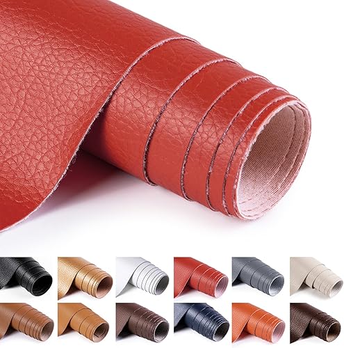 ANMINY The Yard - Tela de piel sintética de vinilo para manualidades, manualidades, costura, hobby, taller, manualidades, billetera, cuadrado, 0.028