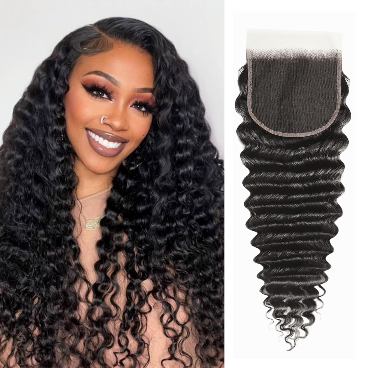 5x5 SKINLIKE 100% Real HD Lace Closure Human Hair Body Wave Closure 0.095mm Ultra-thin Invisible Swiss HD Lace Closure Pre Plucked Small Single Knots Brazilian Virgin Human Hair HD Closure 10inch