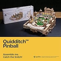 Vista 8 de UGEARS Máquina de Pinball Quidditch de Harry Potter - Rompecabezas 3D de madera para adultos para construir, kits de modelo mecánico de madera