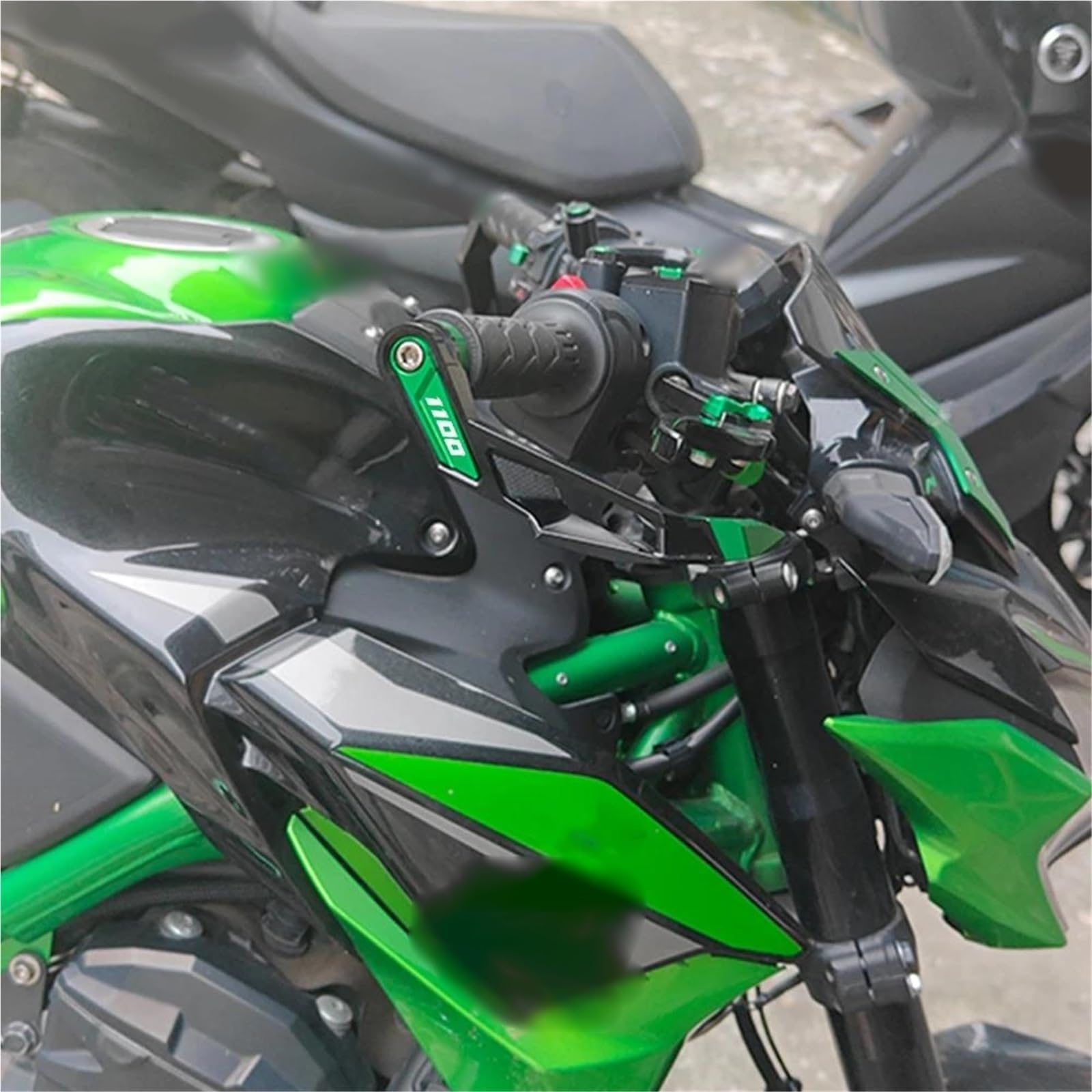 Protecteur De Guidon Moto Leviers Frein Et Embrayage pour Kawasaki Z1100 SE pour Ninja 1100sx(1100-Green1)