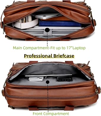 Sac à Dos Cuir Synthétique HB-22 - Hybride 17" - Sac Bandoulière - Pour Homme - Rouge
