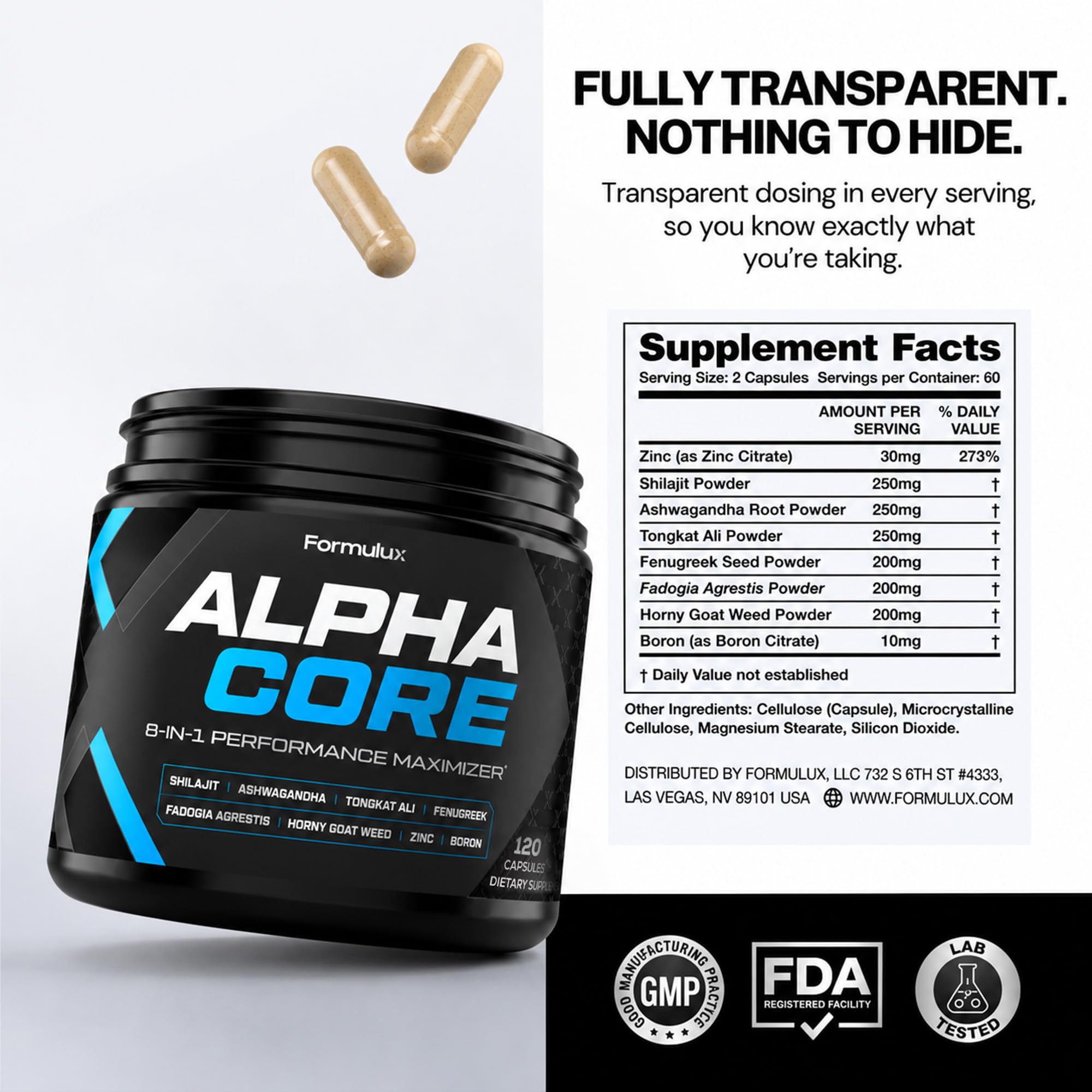 Alpha Core 8-in-1 Testosterone Booster for Men — Amazon image 6