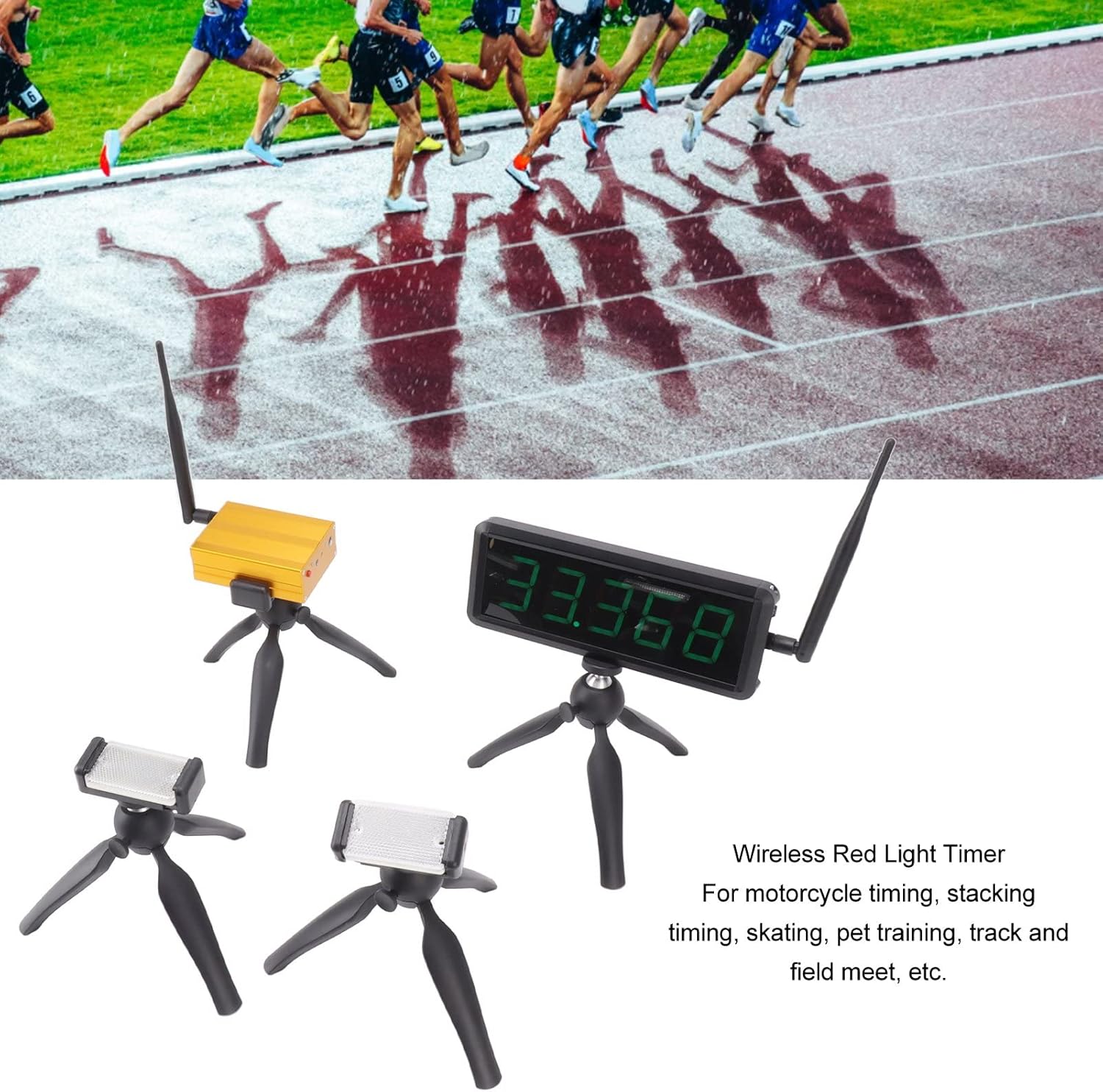 Battery Powered Timer, Digital Timer, Sprint Racing Stopwatch, for Electronic Bike Speed Training Skating